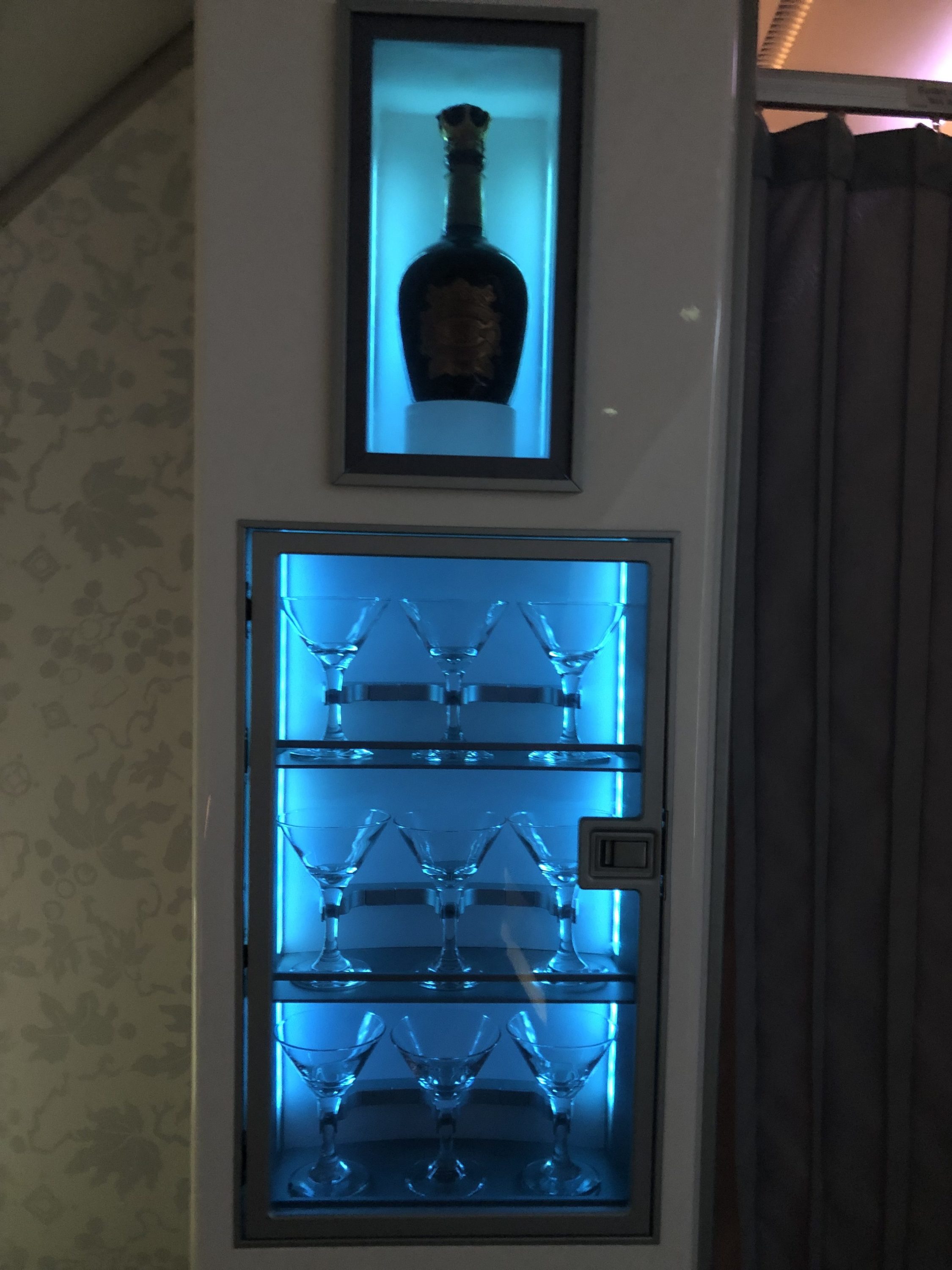 Korean Air first class alcohol display 3