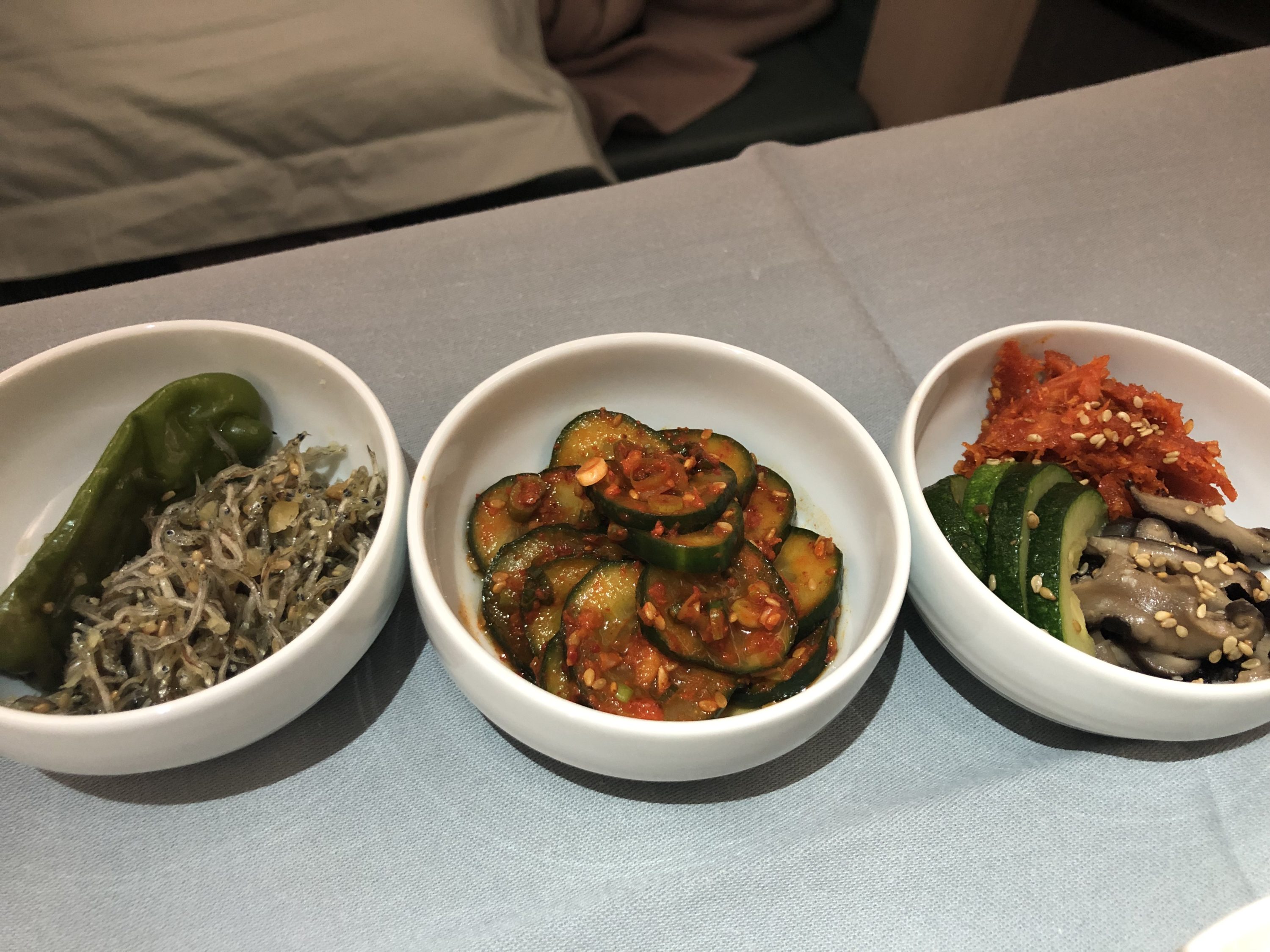Korean Air first class banchan