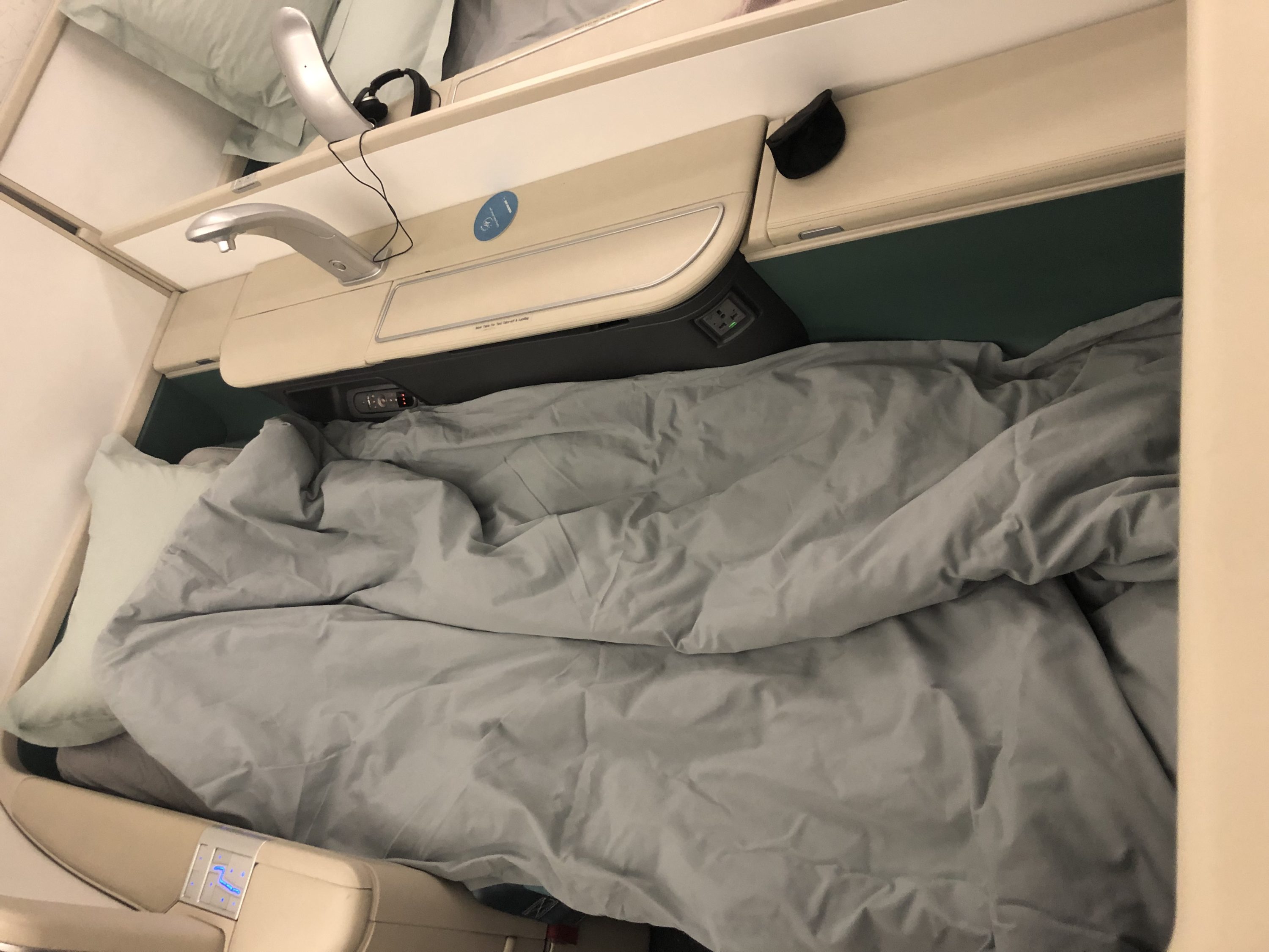 Korean Air first class bed