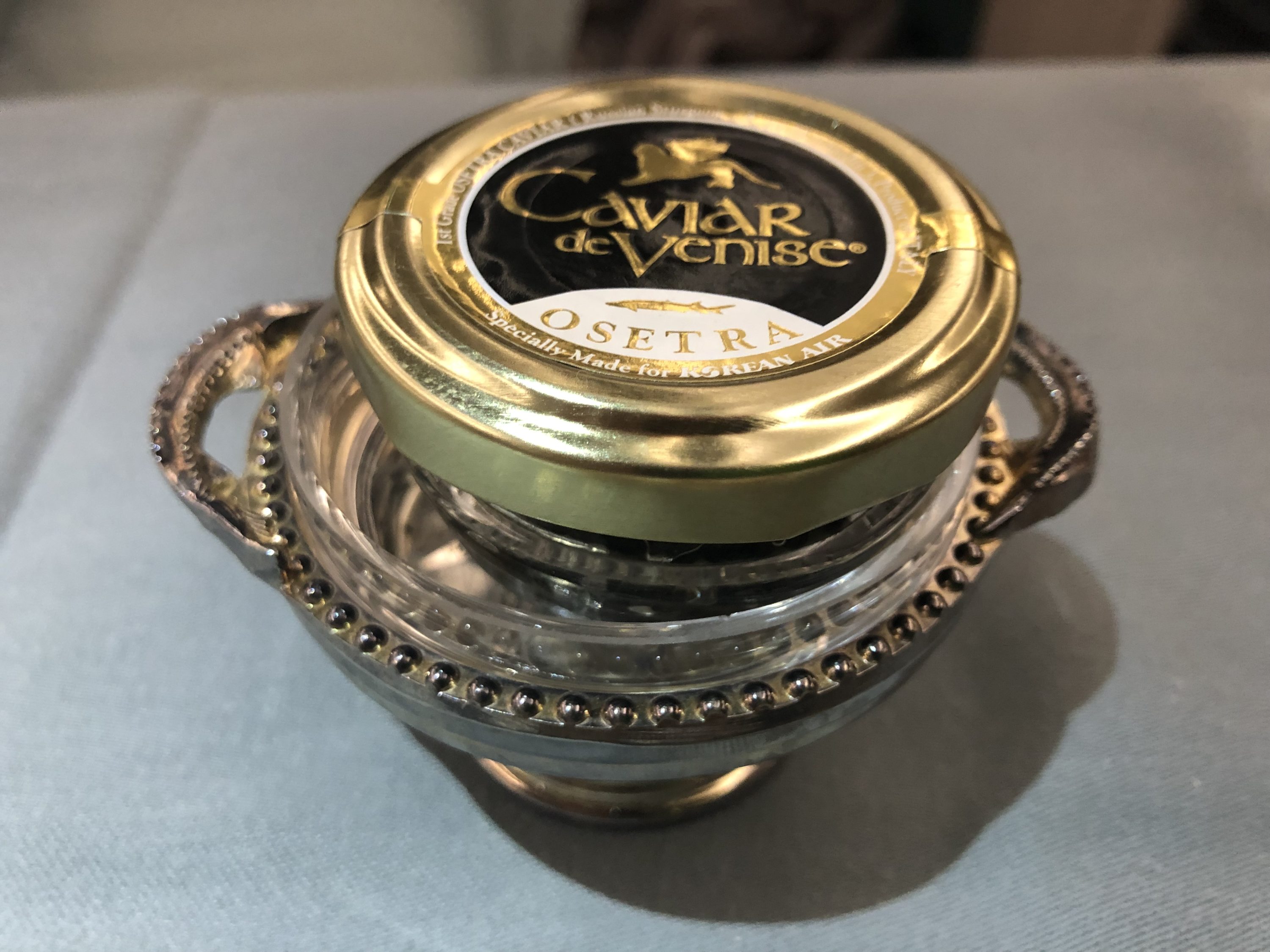 Korean Air first class caviar 2