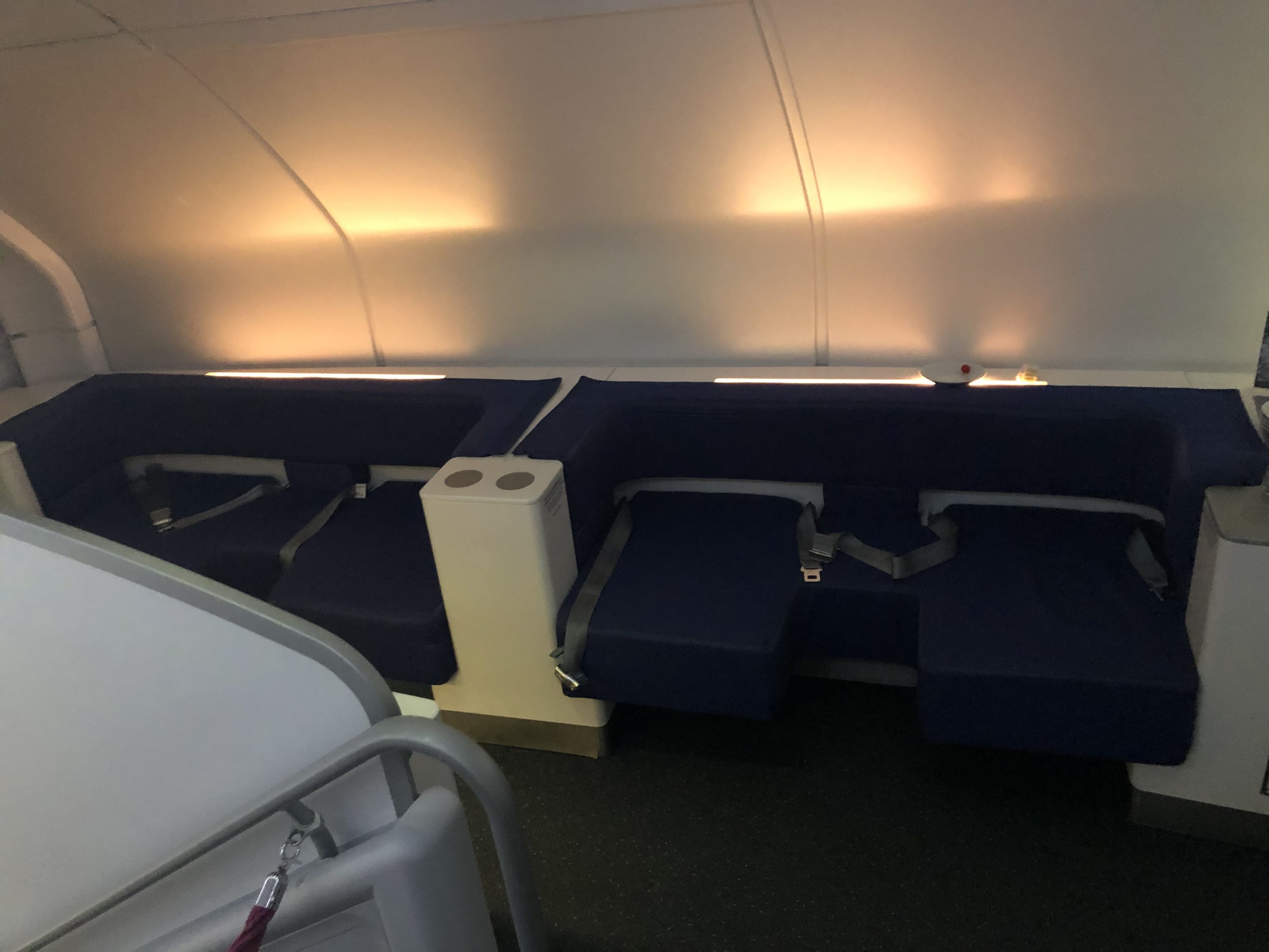 Korean Air first class in-flight bar lounge area