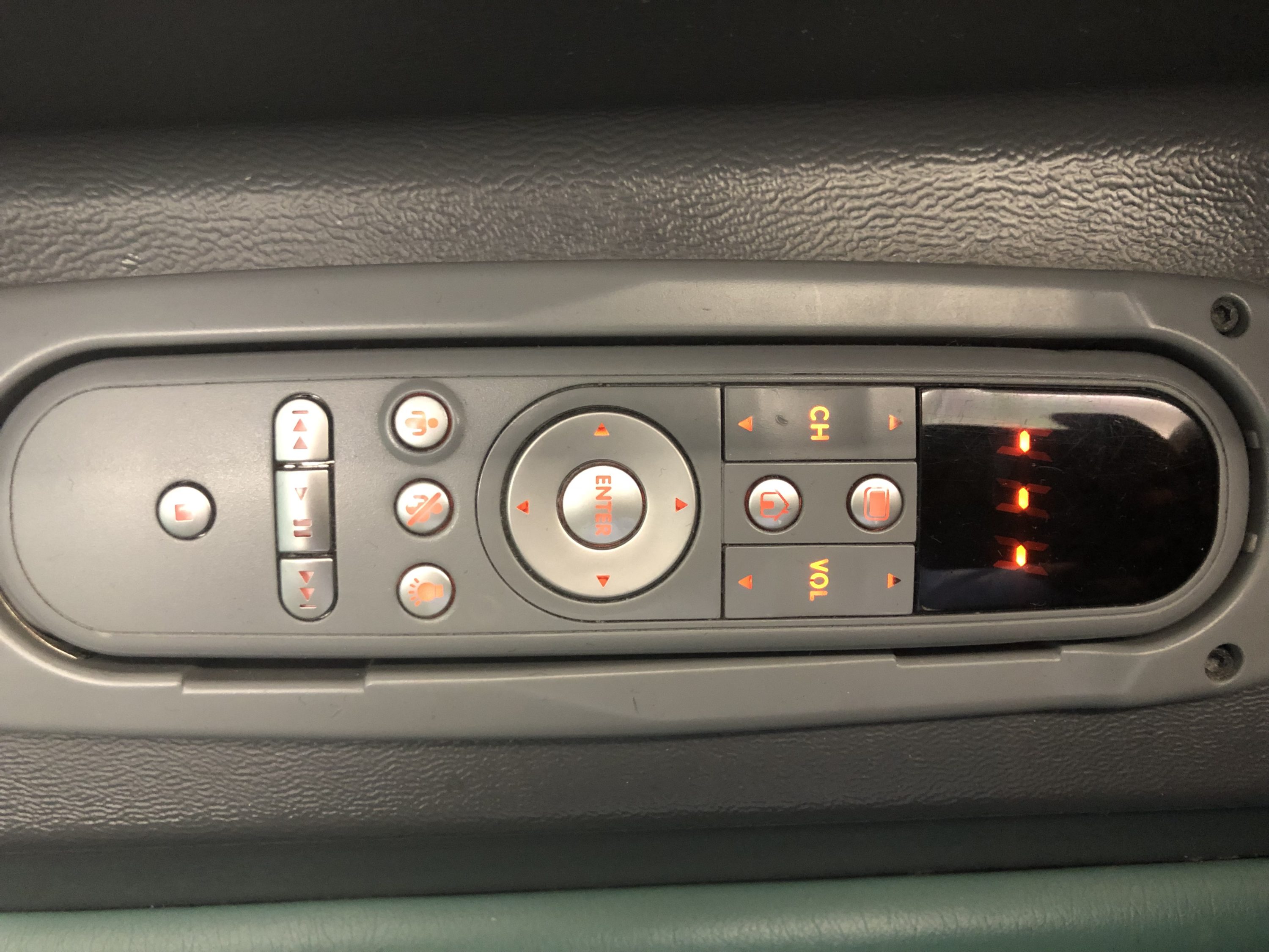 Korean Air first class in-flight remote