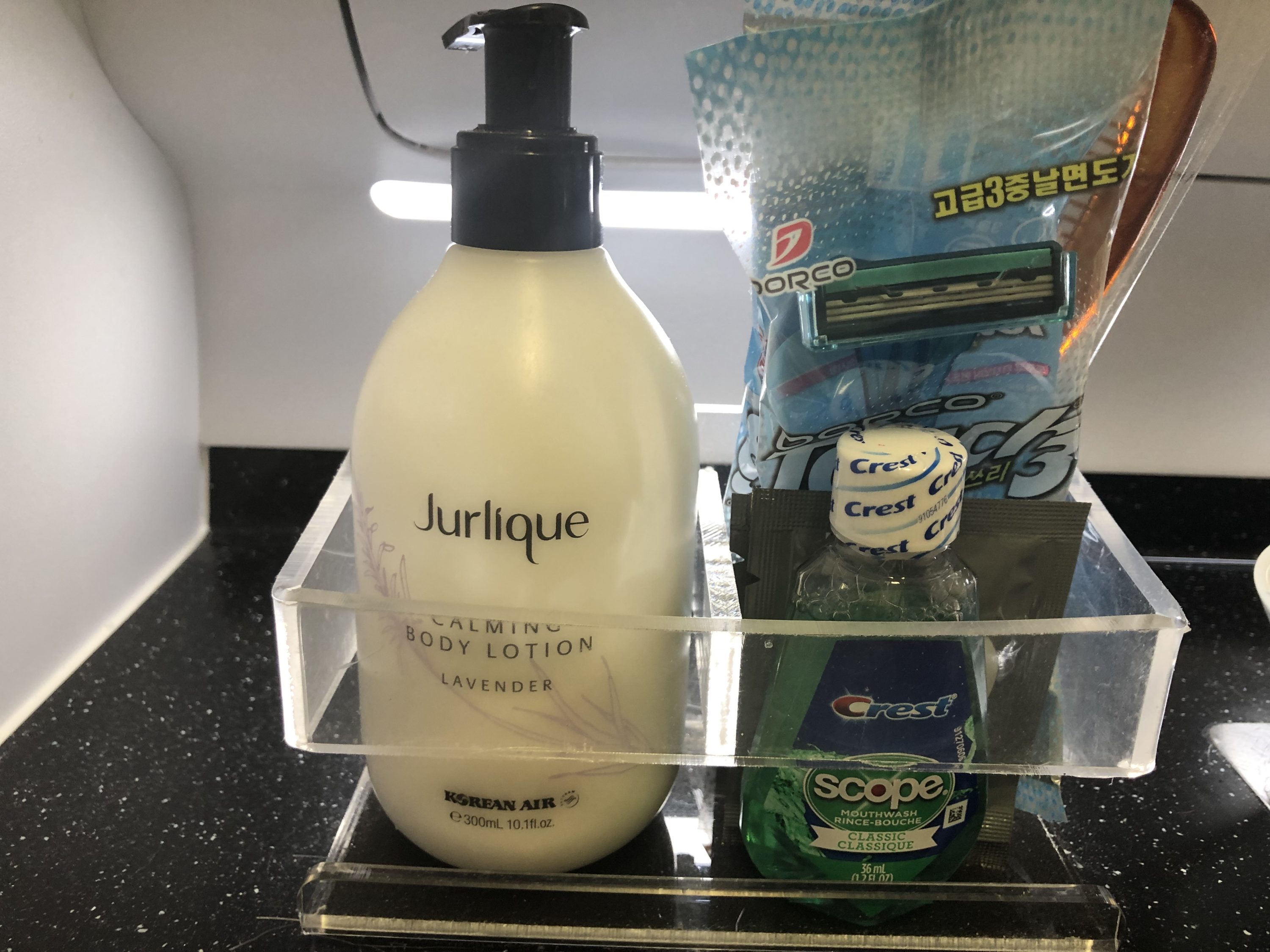 Korean Air First Class Lavatory Amenities