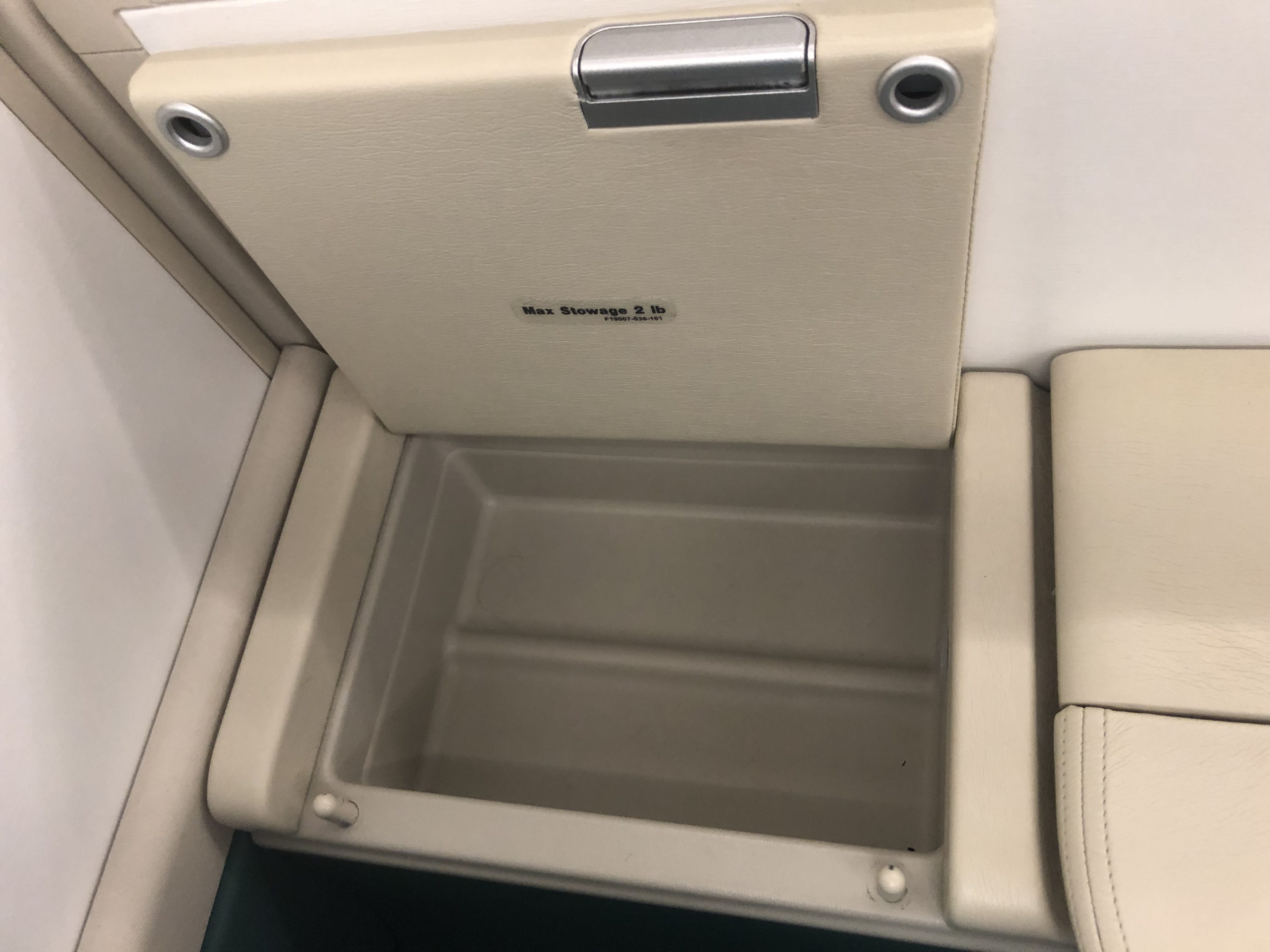 Korean Air first class storage compartment 1