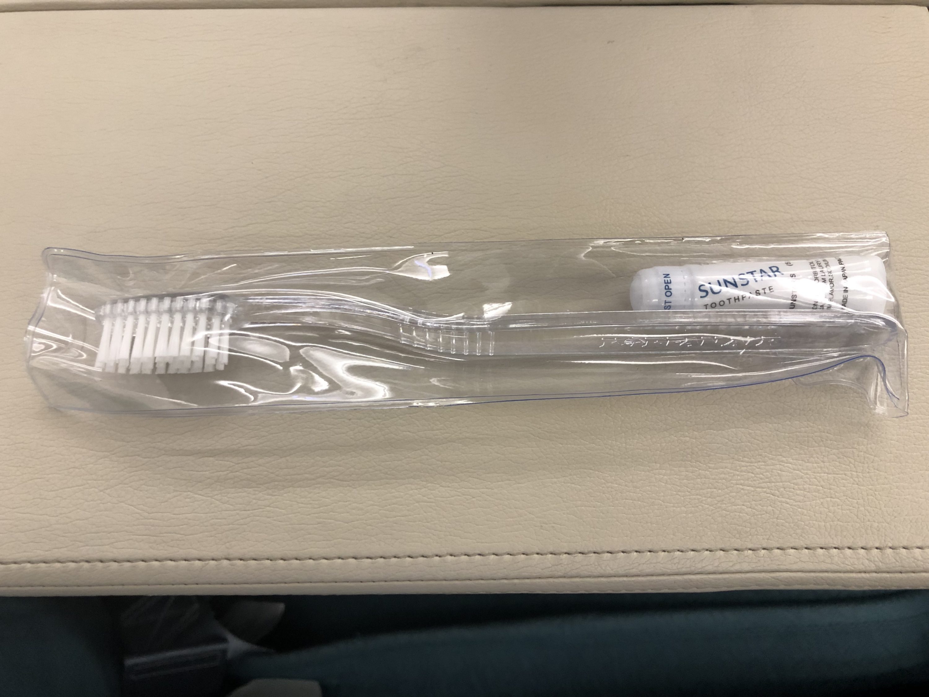 Korean Air first class toothbrush