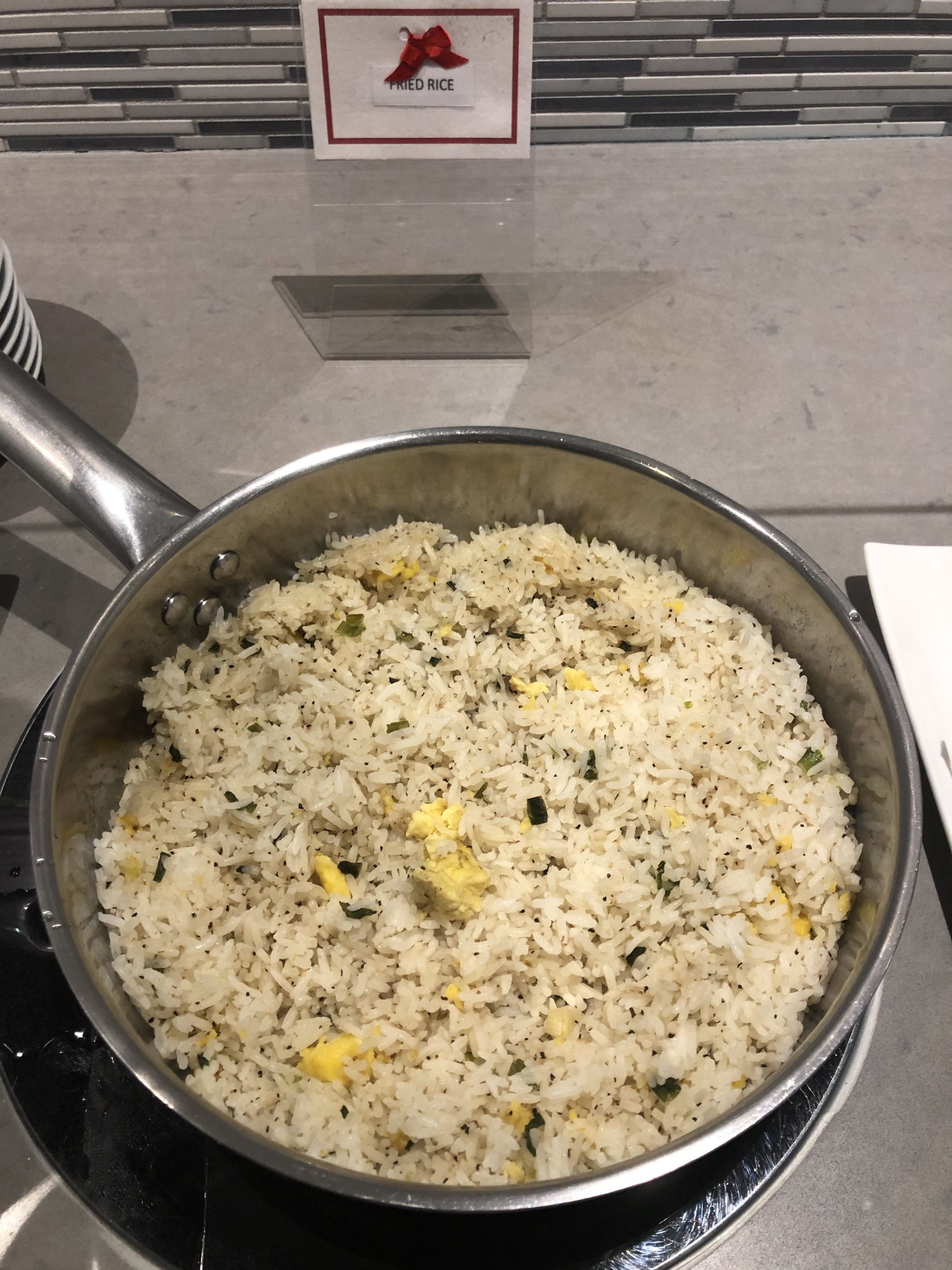 Korean Air lounge LAX fried rice
