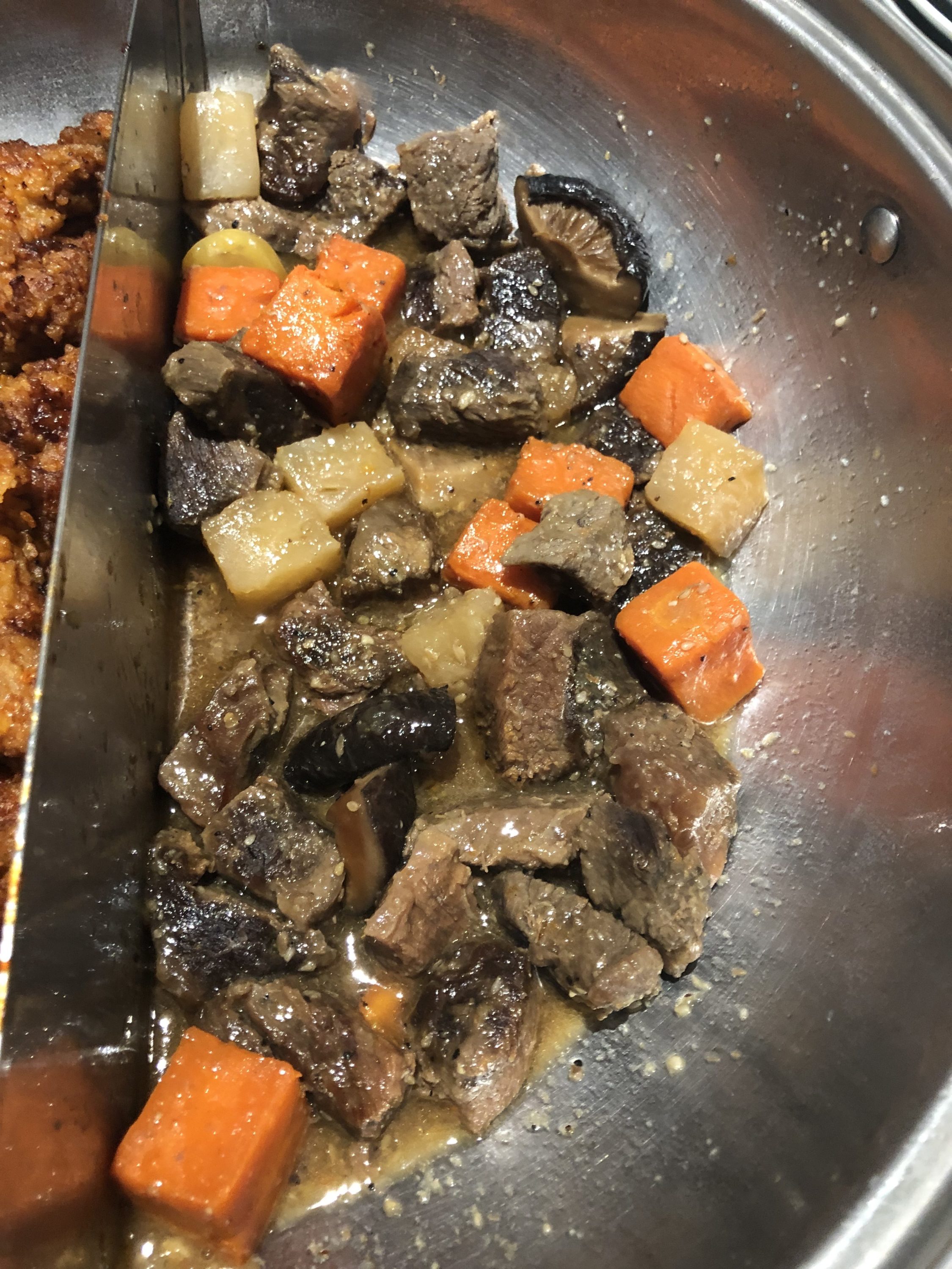 Korean Air lounge LAX galbi jjim