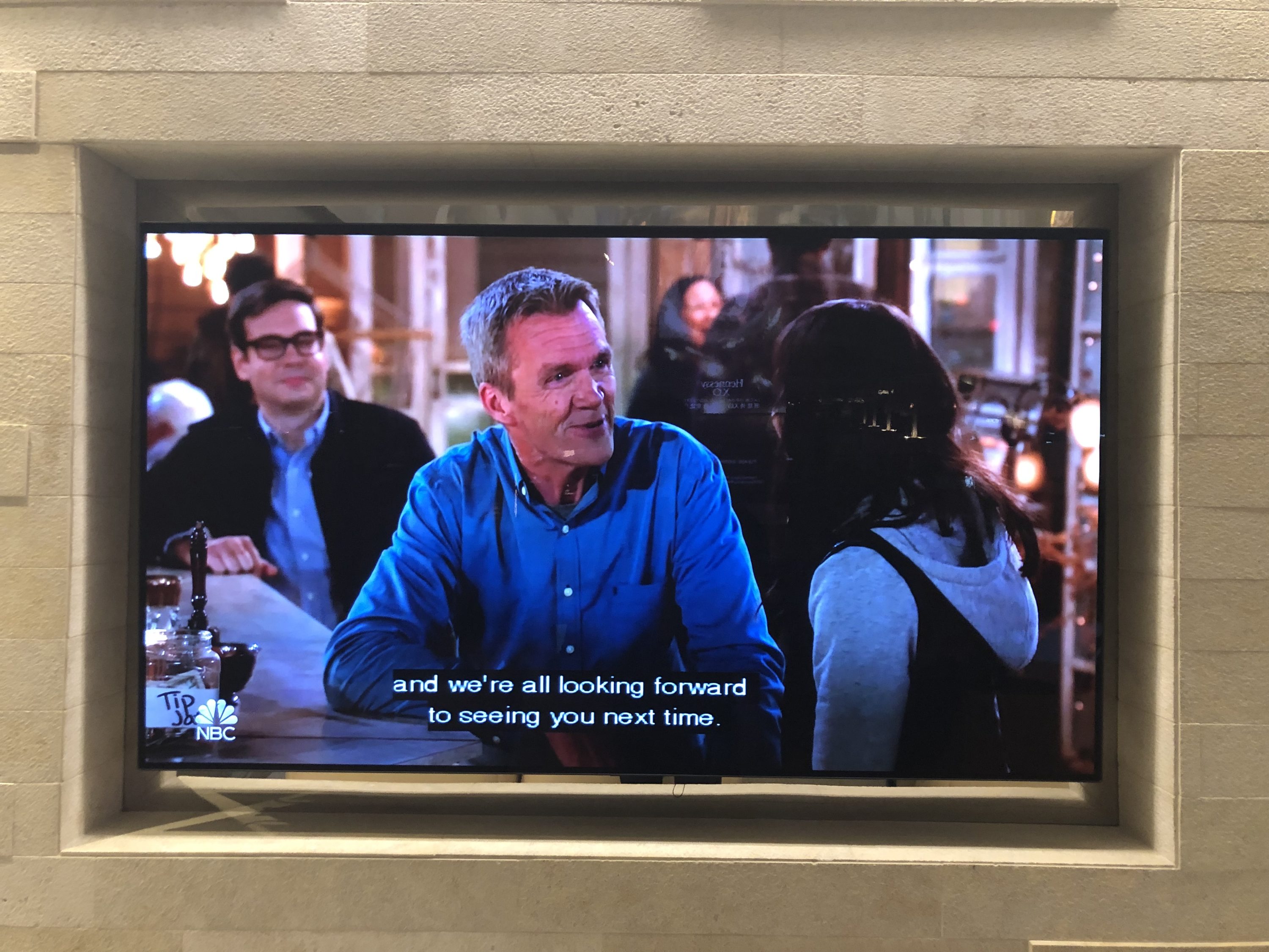 Korean Air lounge televisions