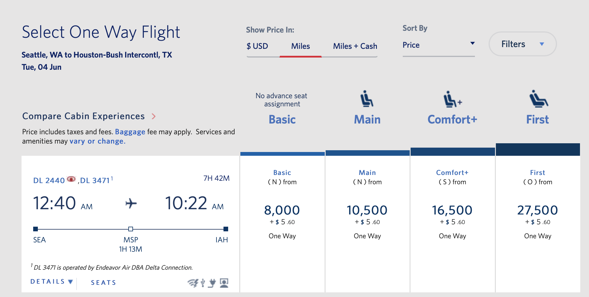 Seattle to Houston with Delta