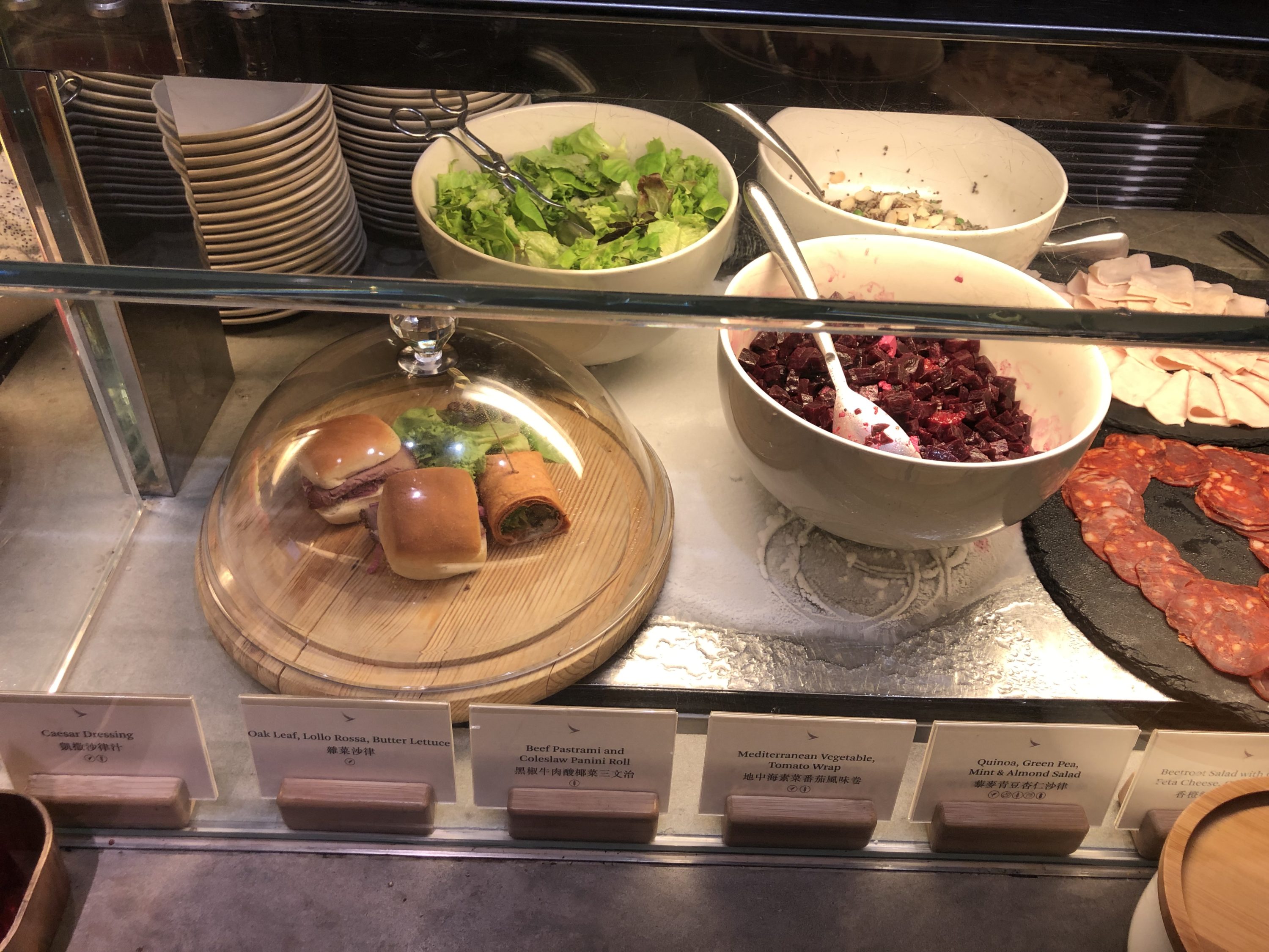 The Pier, Business at Hong Kong International Airport finger sandwiches and salads