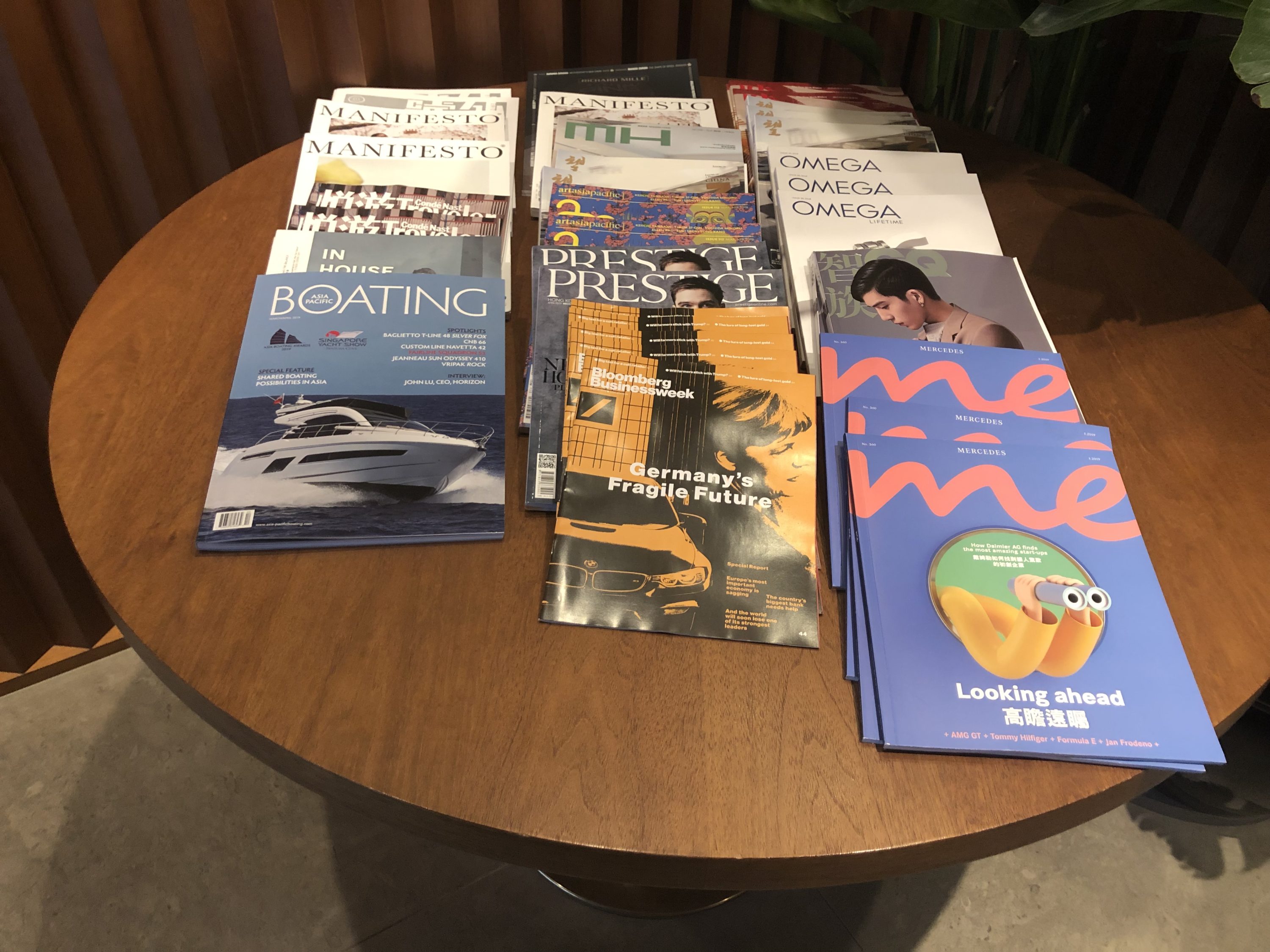 The Pier, First at Hong Kong International Airport dining room literature