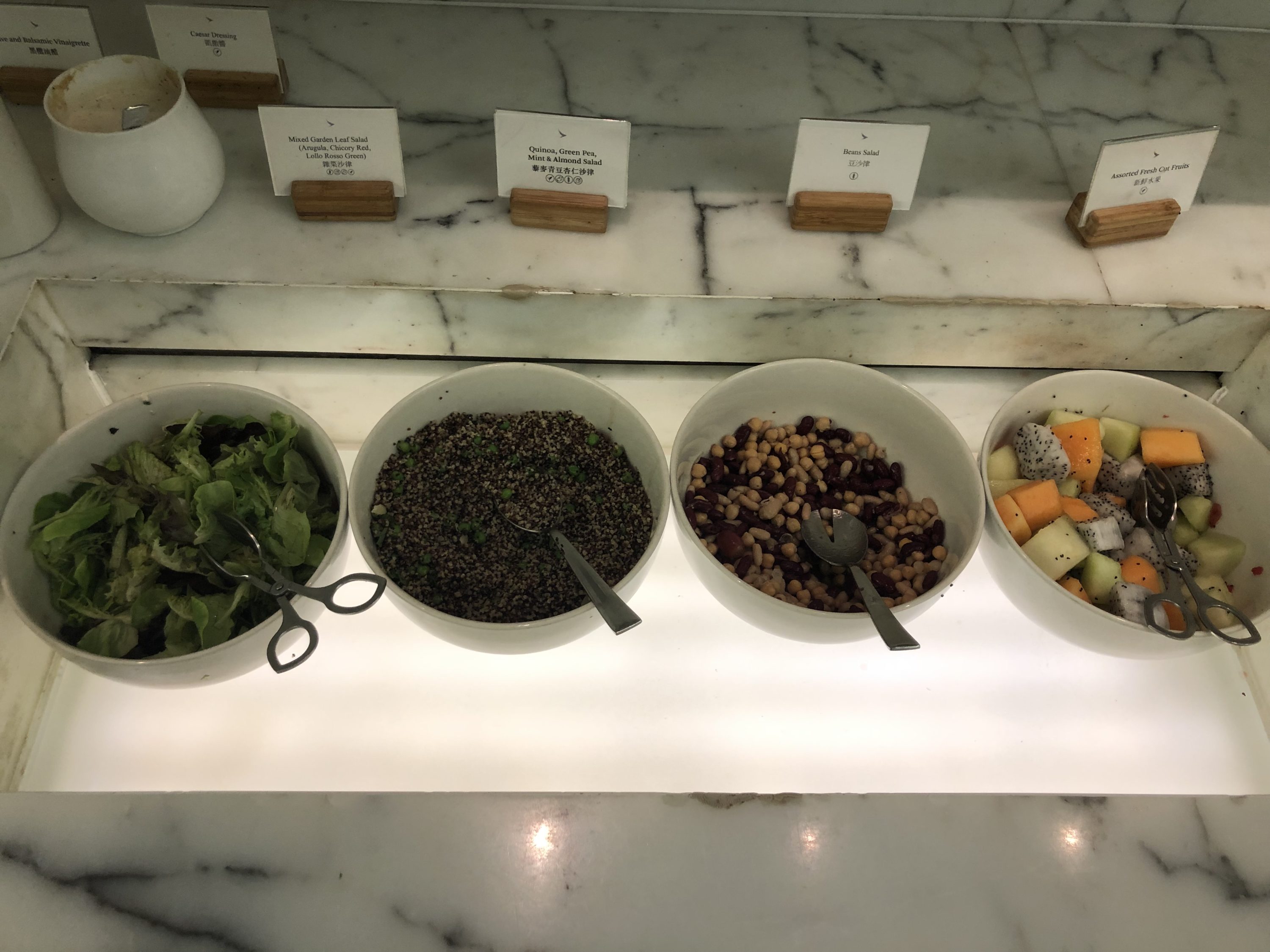The Wing, Business at Hong Kong International Airport salad bar