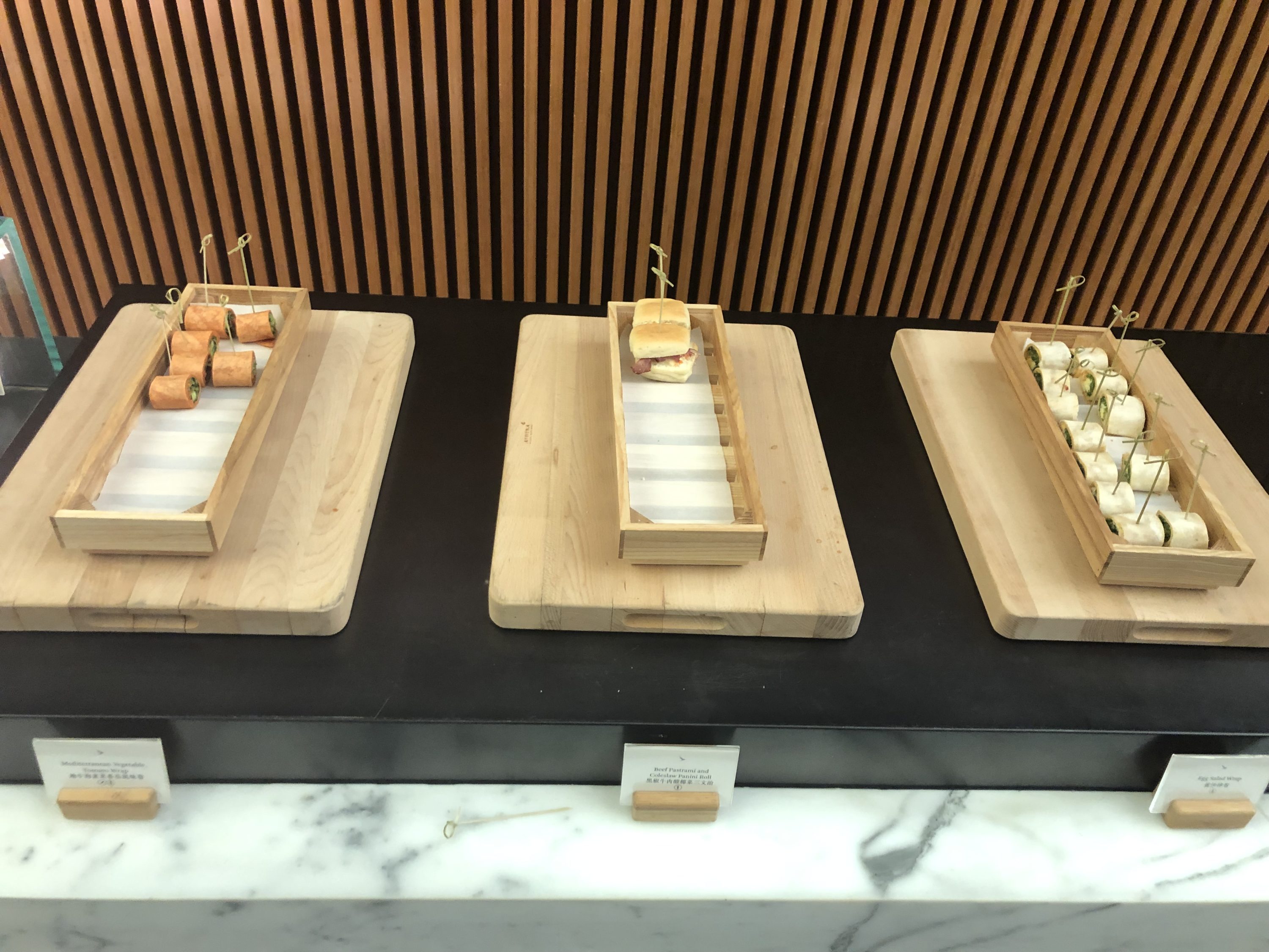 The Wing, First at Hong Kong International Airport finger food selection