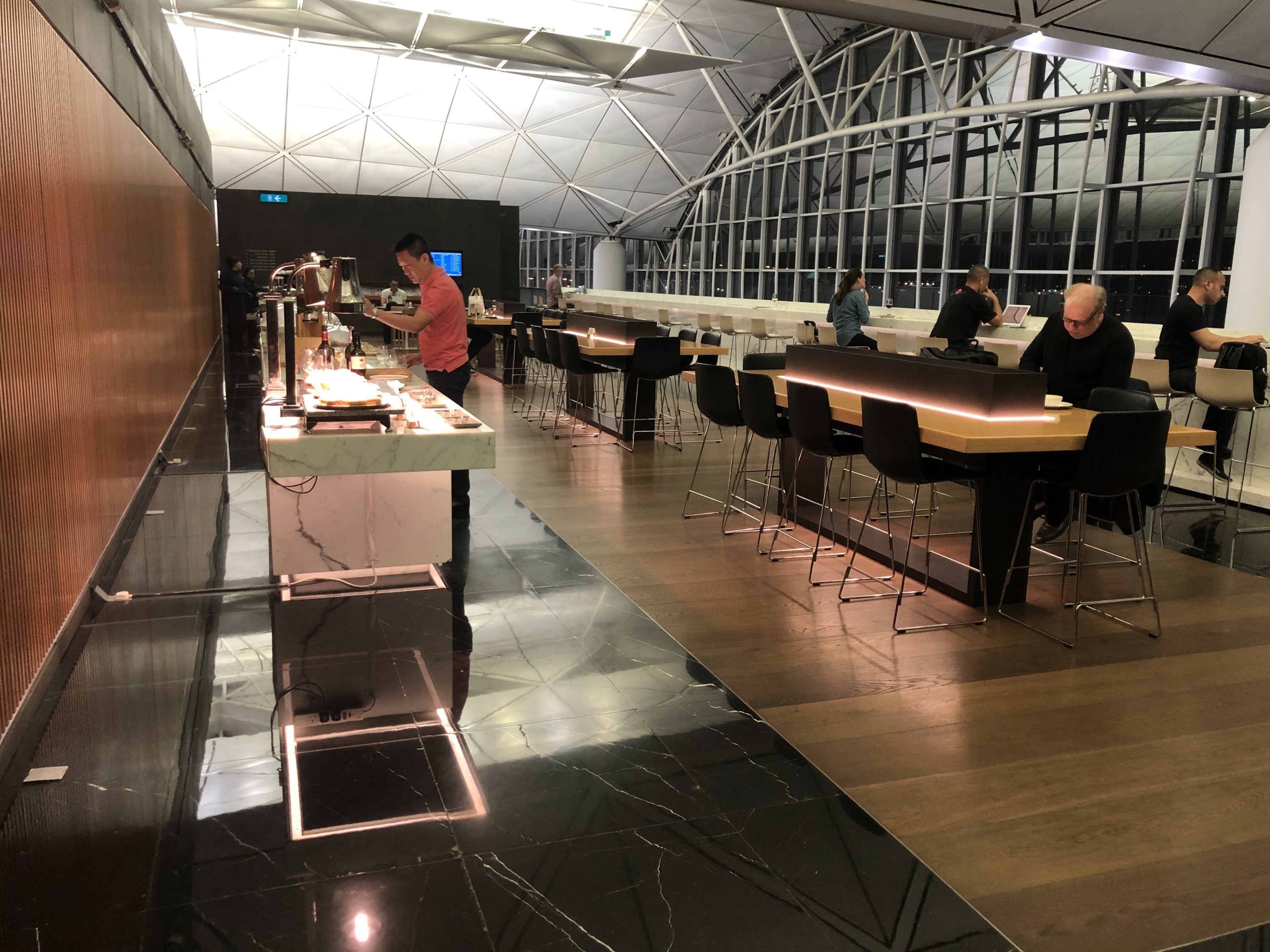 The Wing, First at Hong Kong International Airport hot food area seating
