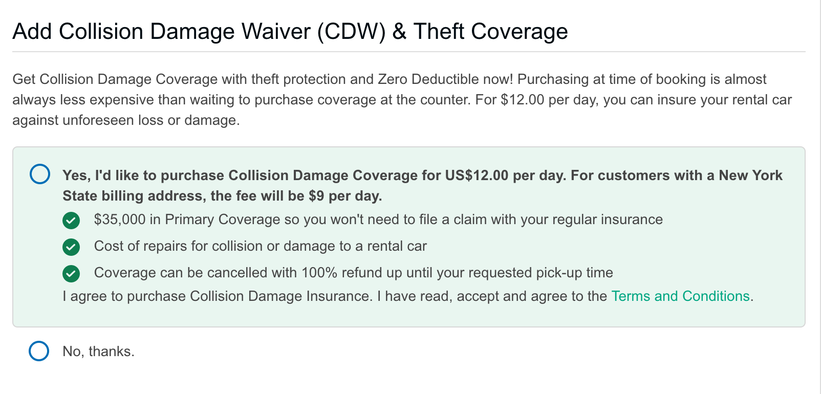Trip Advisor Rental Car CDW