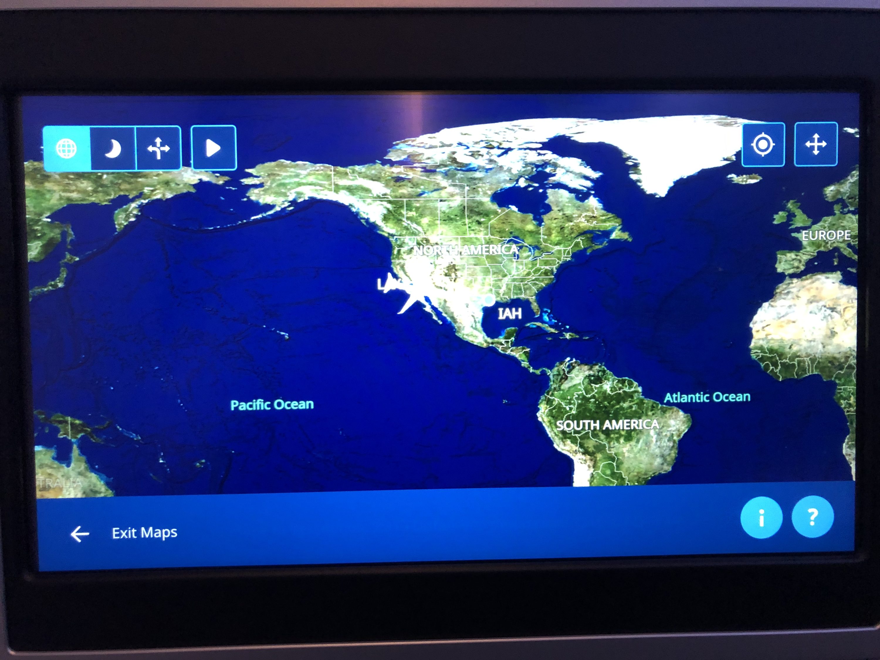 United Polaris 787-10 flight map