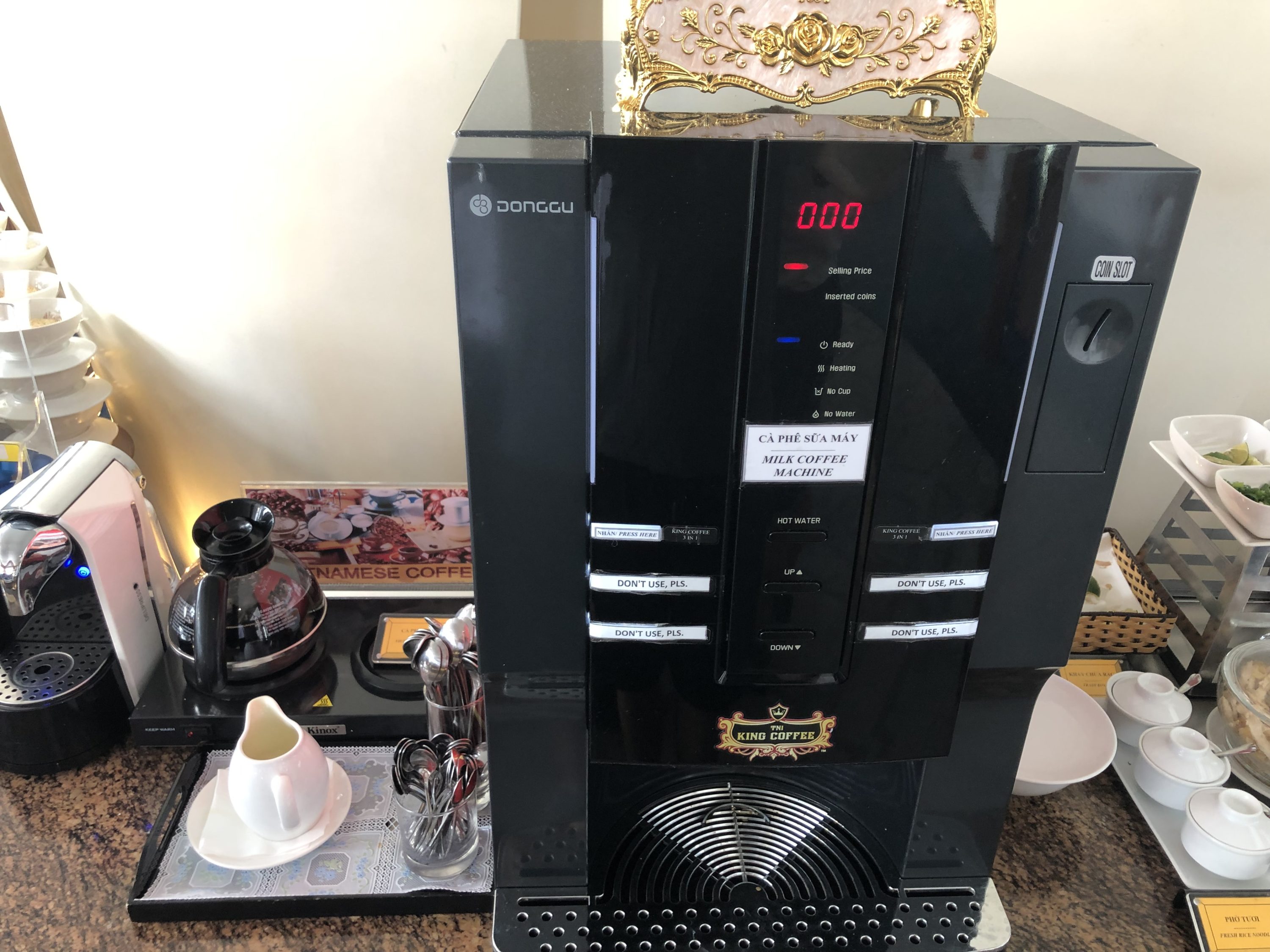 Vietnam Airlines Lotus Lounge Hanoi espresso machine