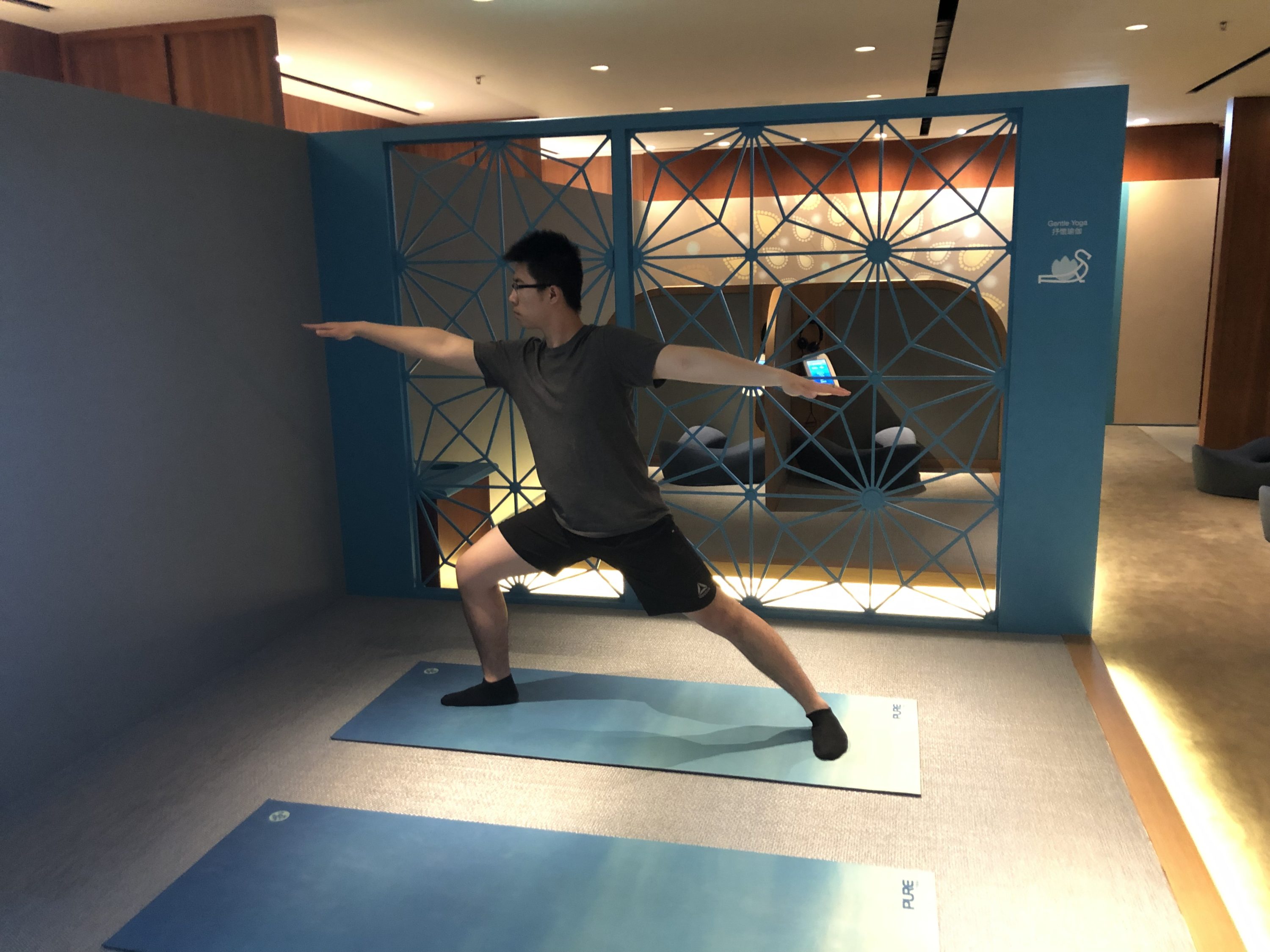 Yoga at The Wing, Business at Hong Kong International Airport