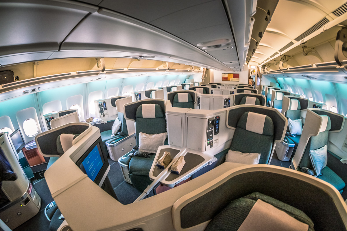 Cathay Pacific Airbus A330 Business Class Cabin