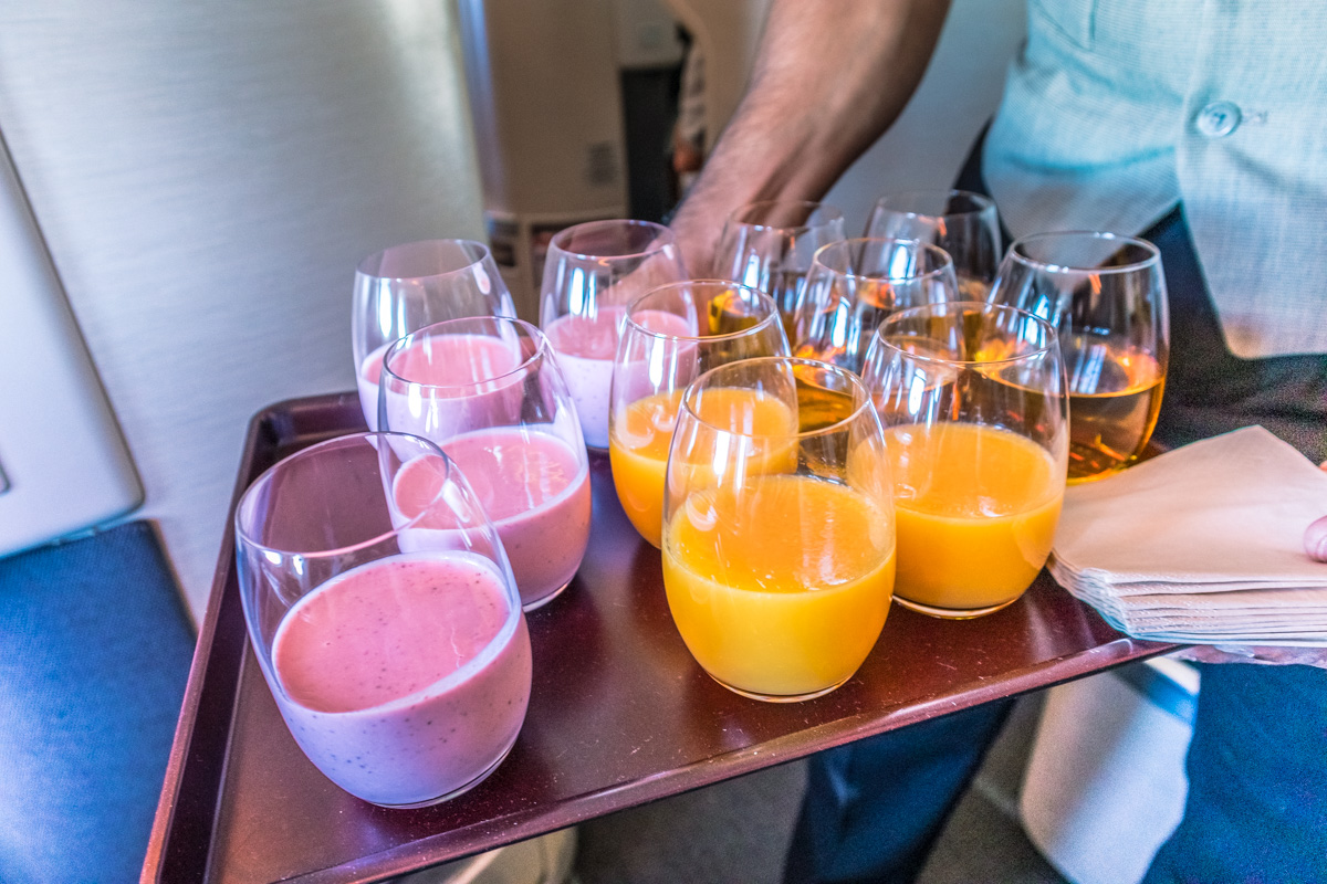 Cathay Pacific Airbus A330 Business Class Beverages