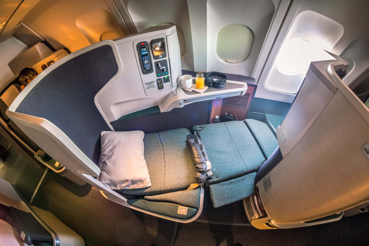 Cathay Pacific Airbus A330 Business Class Bed