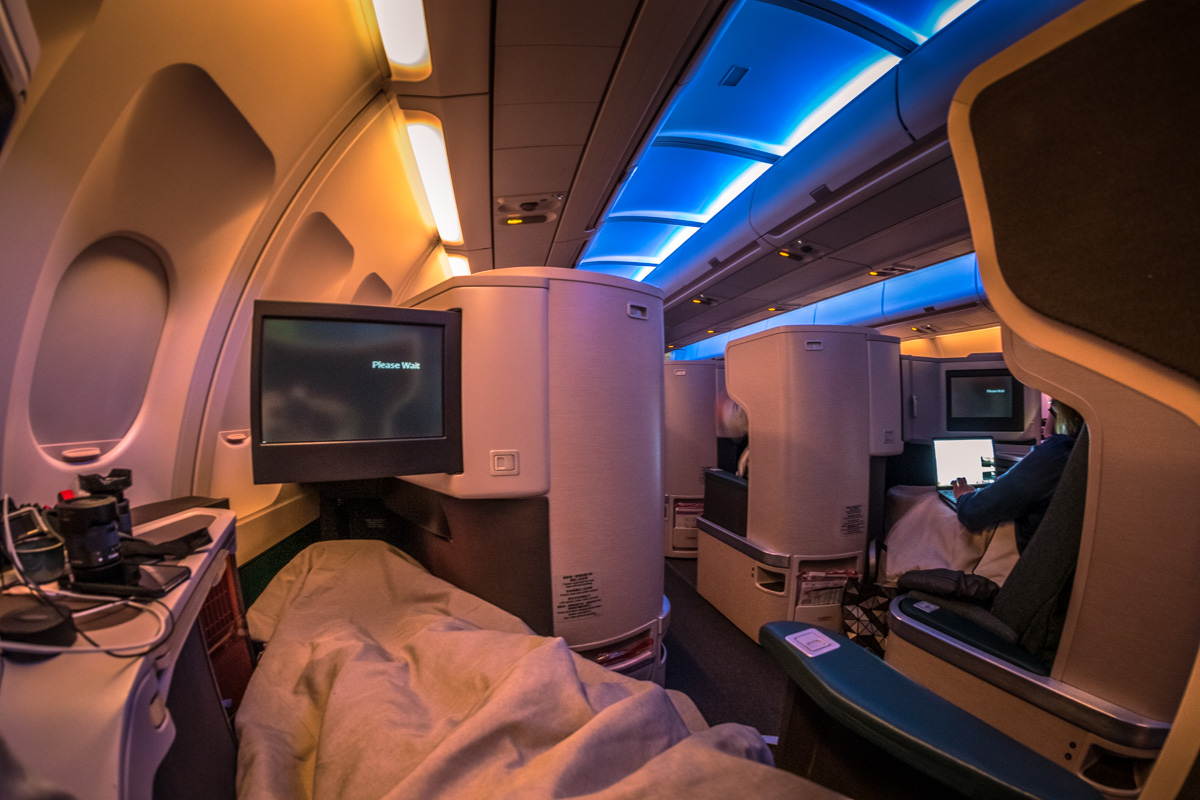 Cathay Pacific Airbus A330 Business Class Seat Privacy