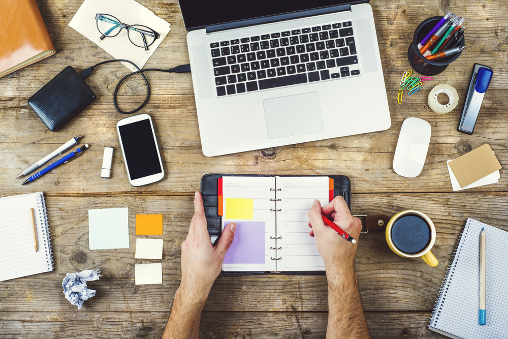 Business owner working