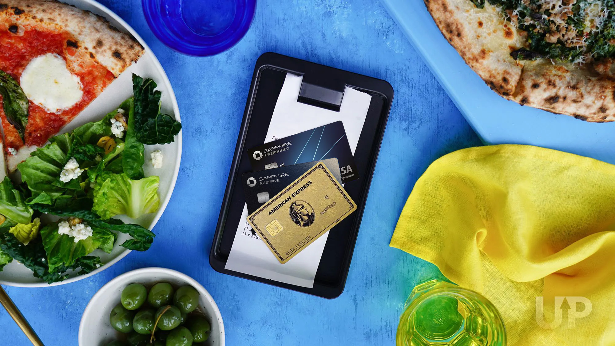 Amex Rose Gold card paying for dessert and coffee Chase Sapphire Preferred Sapphire Reserve Amex Gold Dining 2 Upgraded Points LLC