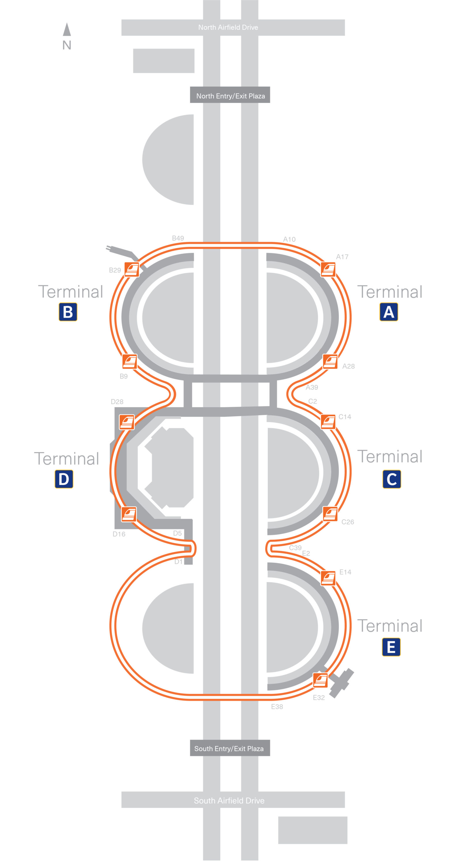 DFW Skylink Terminal Map