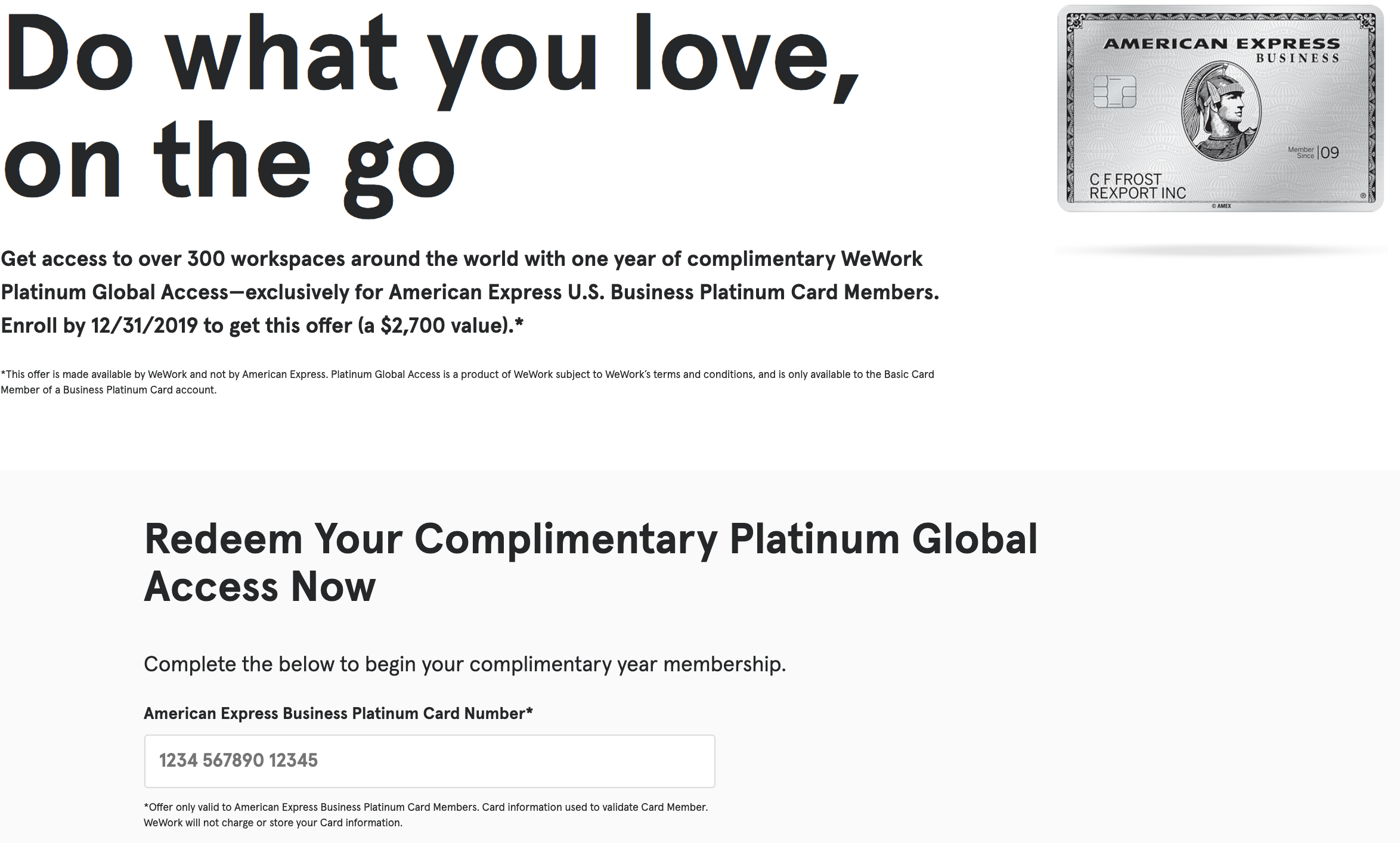 Enroll in your free WeWork subscription