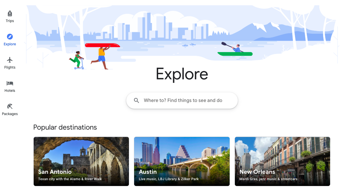 Google Flights Explore