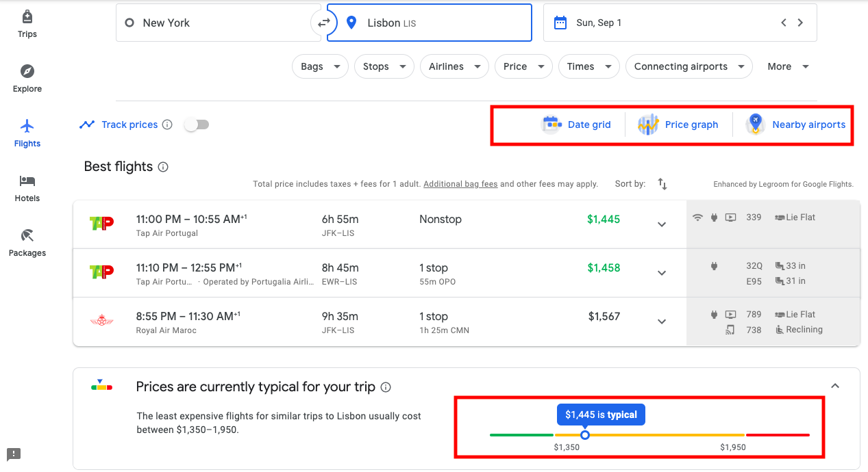 Google Flights Flights Insights