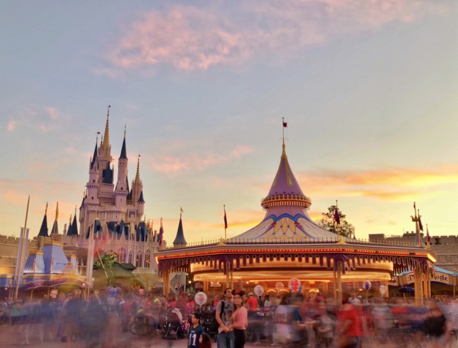 Disney's Magic Kingdom at Sunset Disney's Magic Kingdom at Sunset