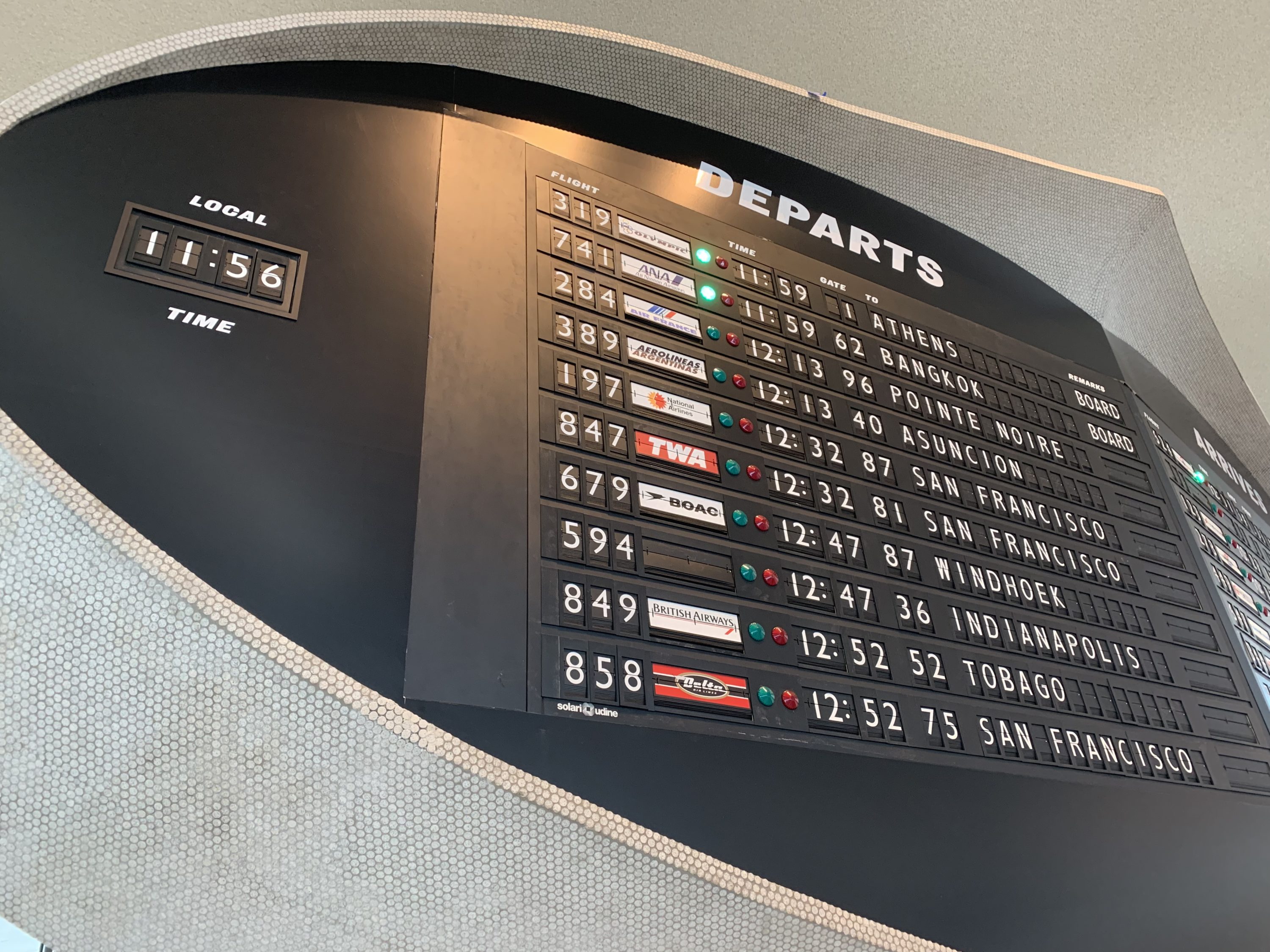 TWA Hotel Flight Board