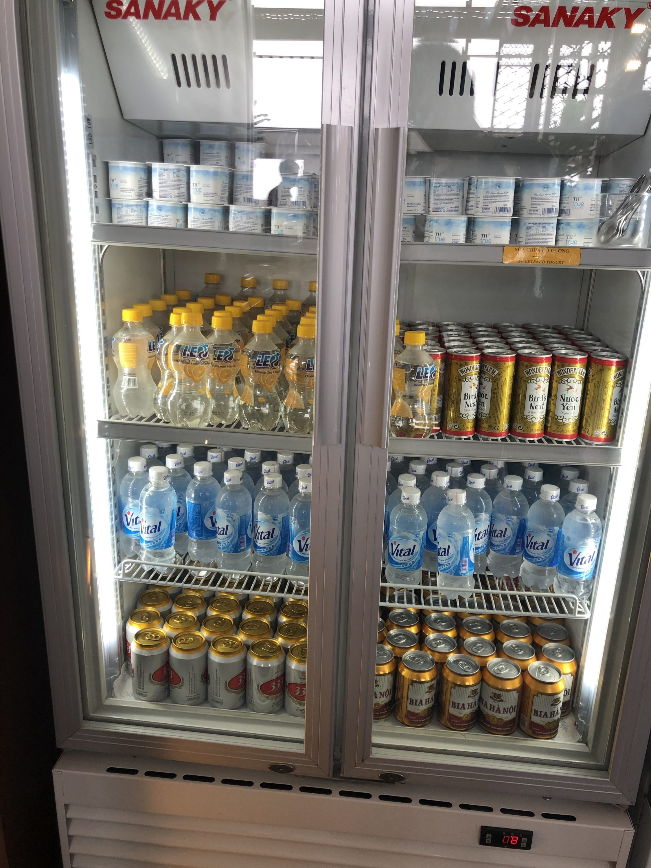Vietnam Airlines Lotus Lounge Hanoi Beer, Birds Nest, Yogurt, Energy Drinks