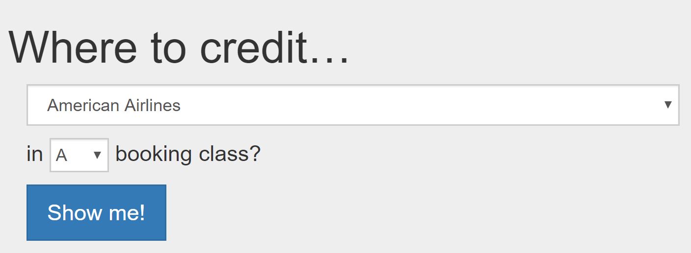 Where to Credit AA