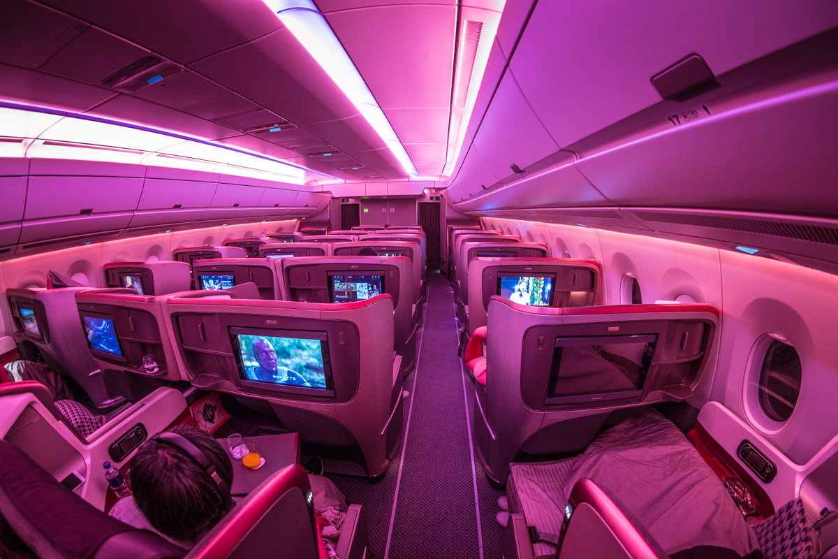 Singapore Airlines Airbus A350 Business Class – Mood Lighting Singapore Airlines Airbus A350 Business Class
