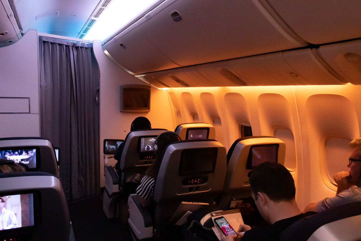 Virgin Australia Boeing 777 Premium Economy cabin