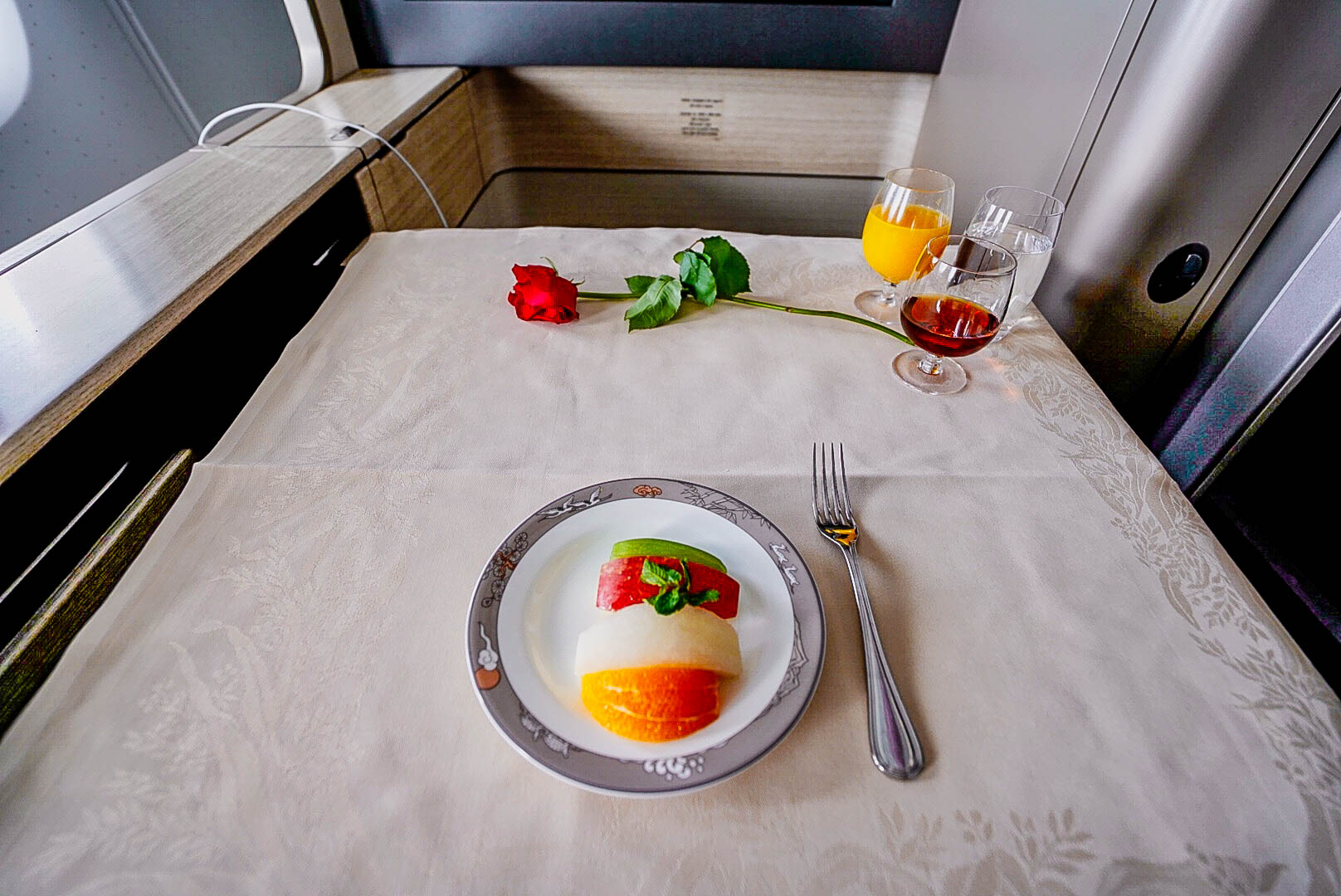 Asiana Airlines A380 First Class Fresh Fruits - Cherag Dubash