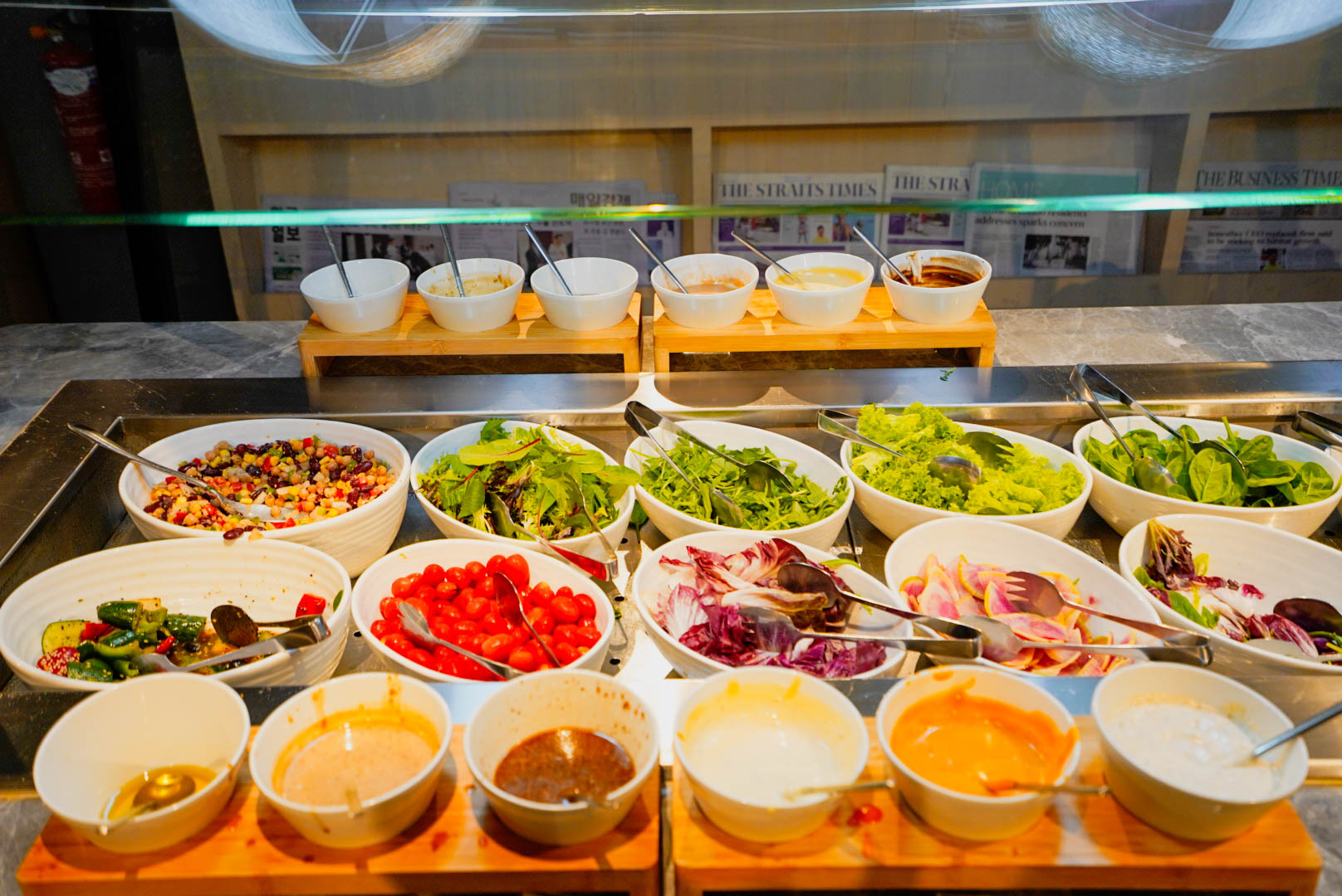 Blossom Lounge Salad Selection Changi Airport T4 - Cherag Dubash