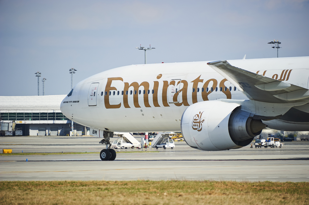 Emirates 777 At PRG Airport