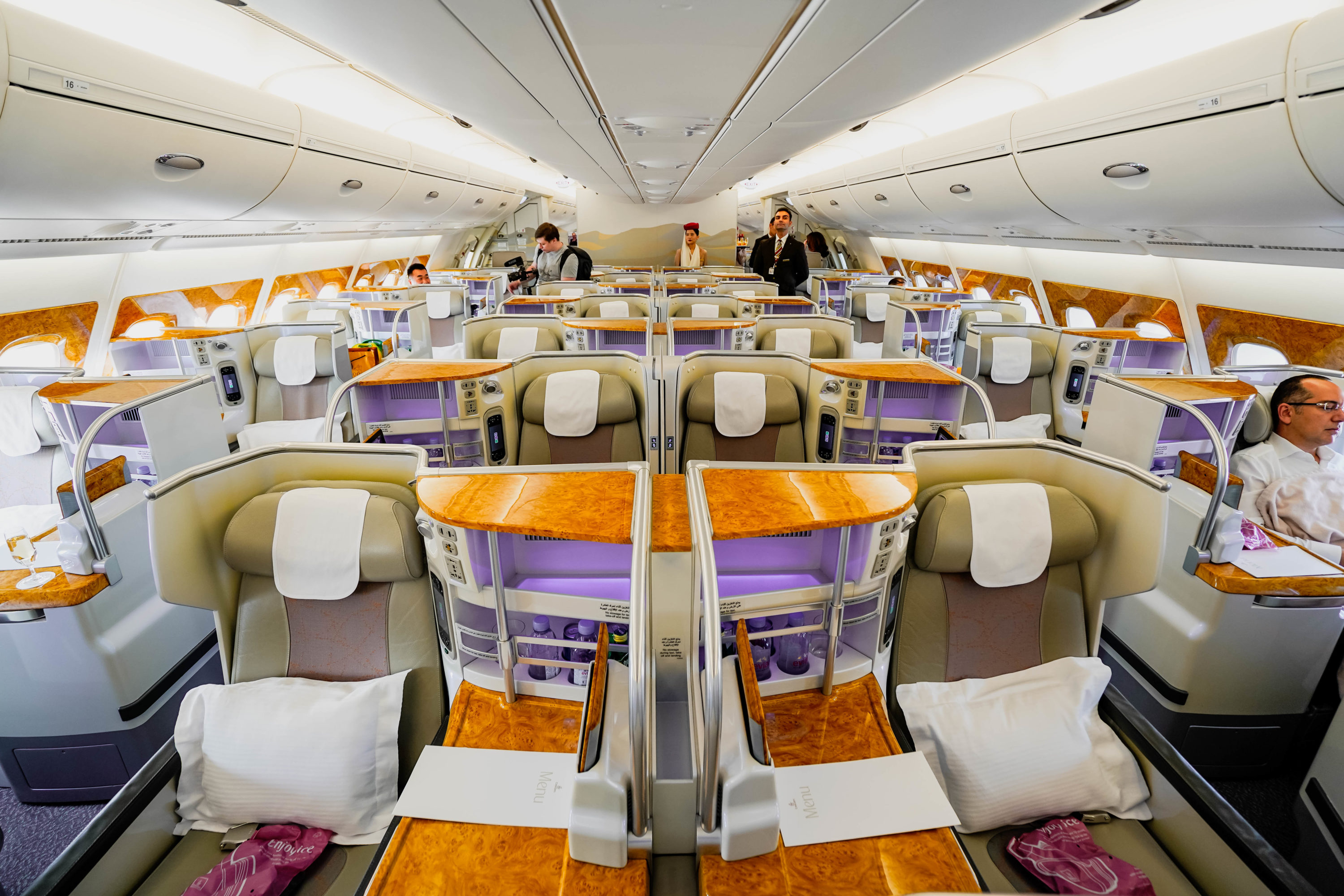 Emirates A380 Business Class Middle Row D and G