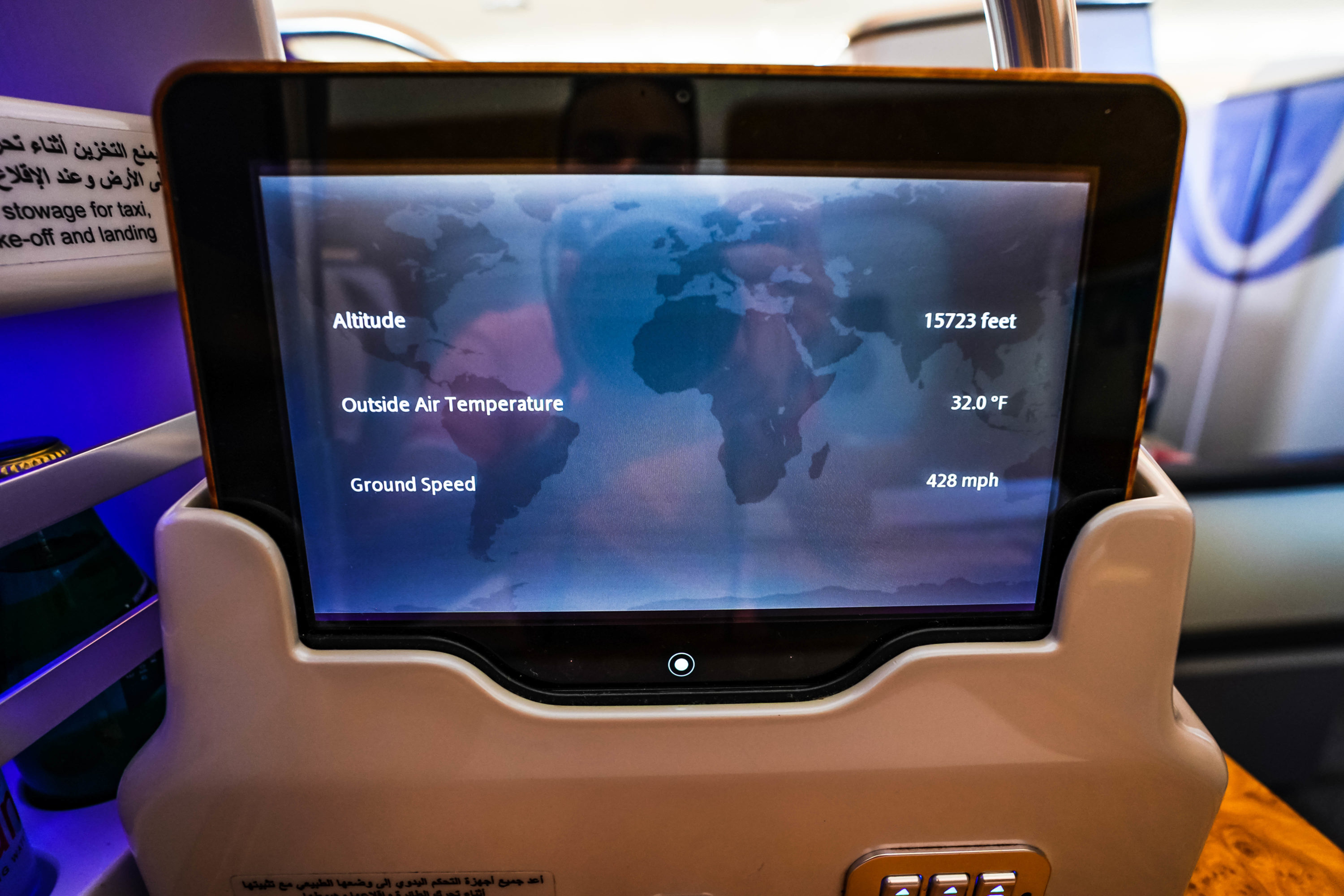 Emirates A380 Business Class Tablet
