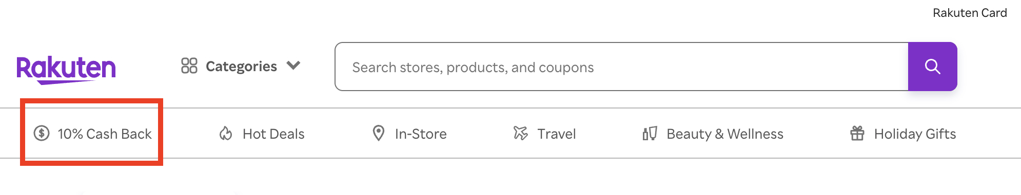 Double Cash Back Stores Rakuten 10% cash back rewards