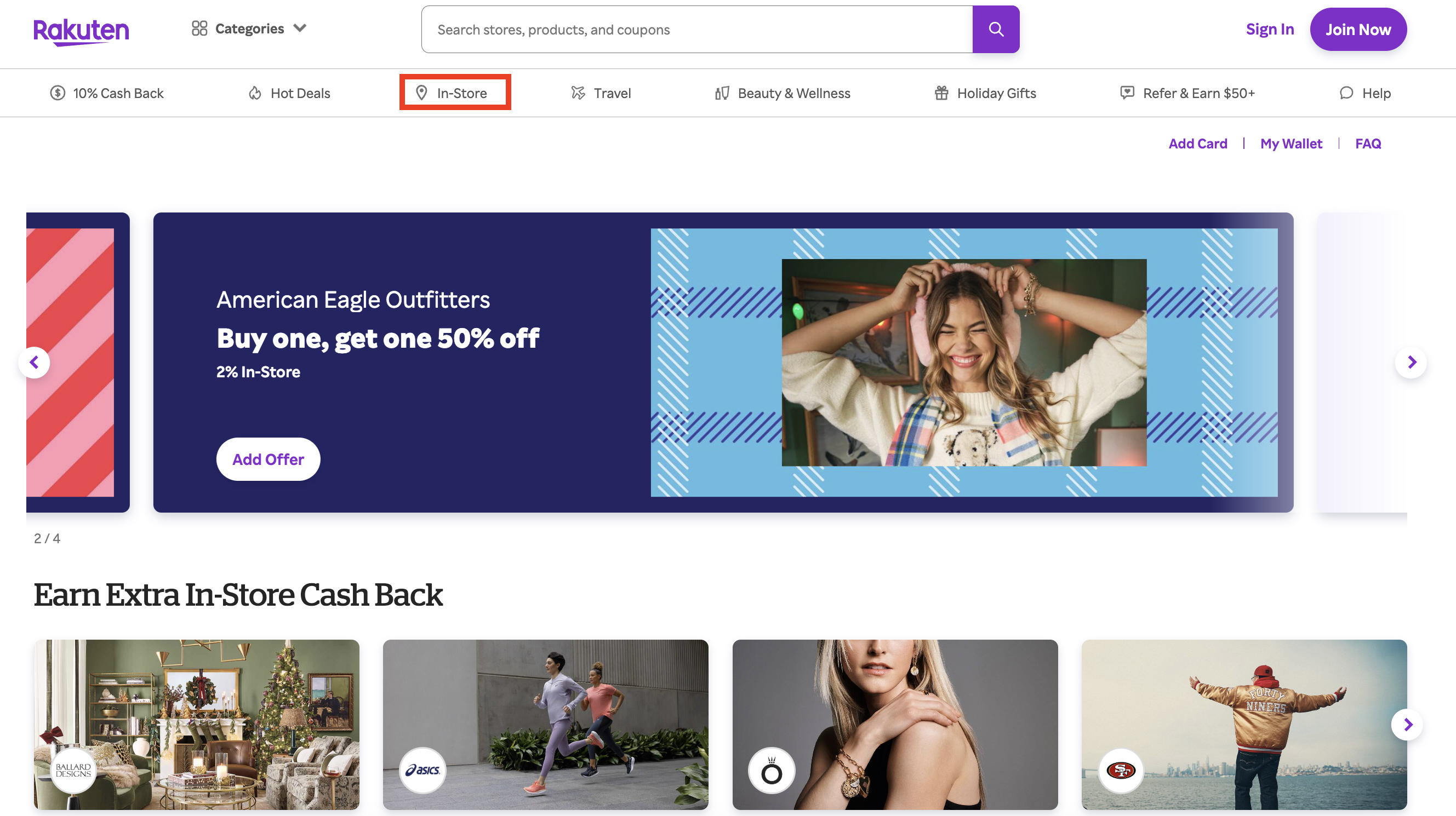 Rakuten In Store Cash Back 2 Rakuten in store rewards