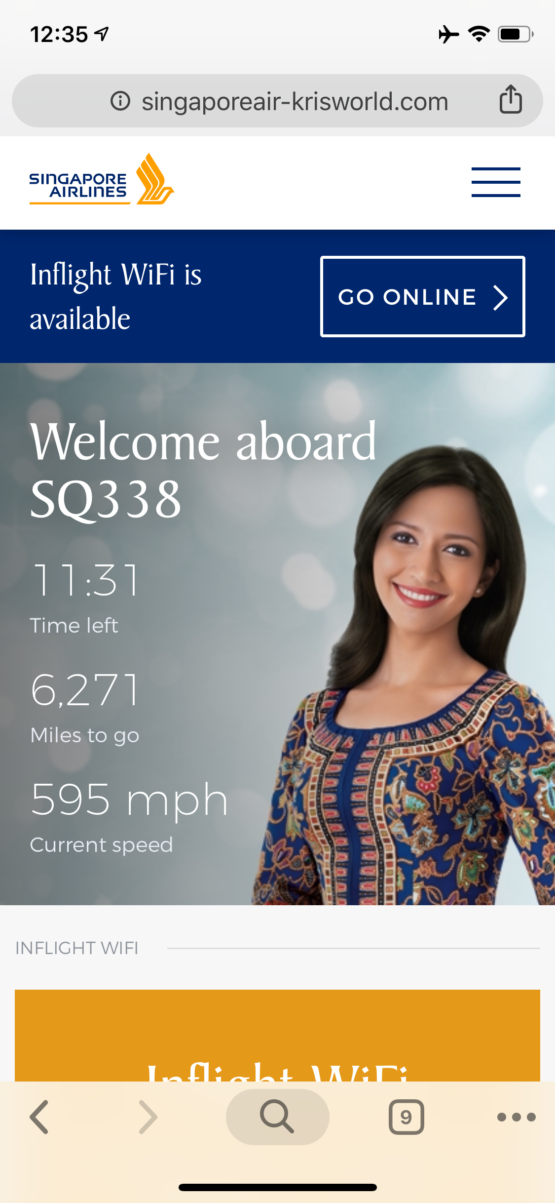 Singapore App Inflight