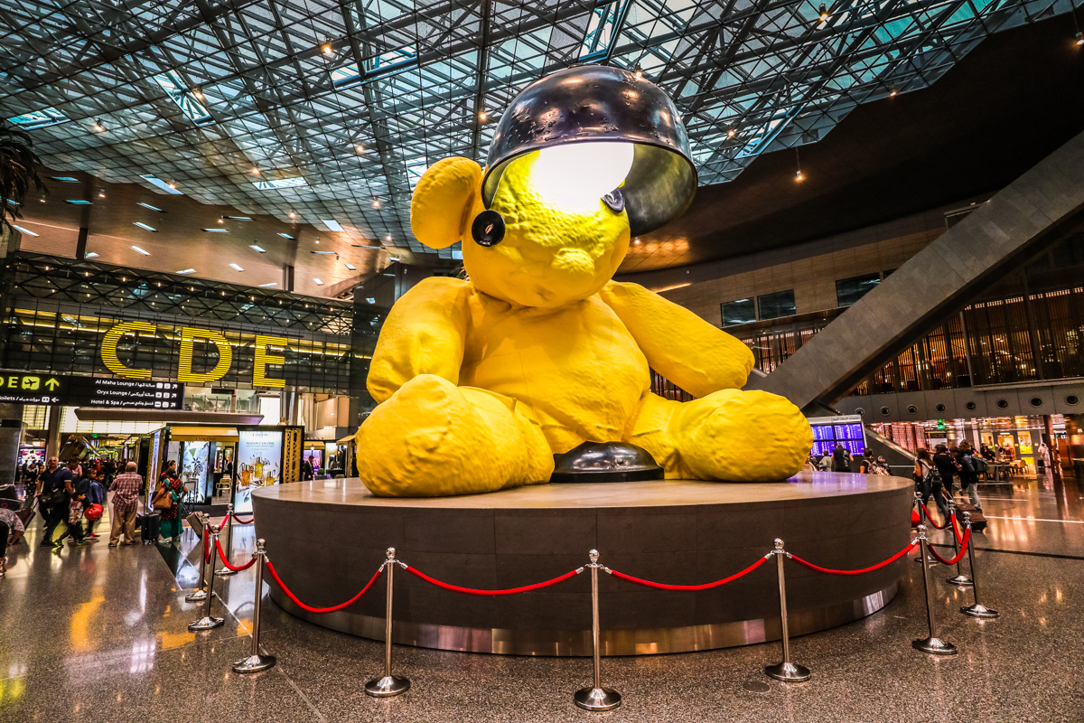 Hamad International Airport Lamp Bear