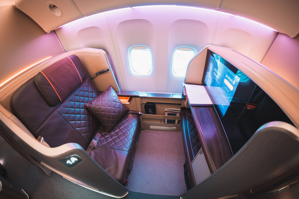 Greg Stone - Singapore Airlines Boeing 777 First Class - Side On