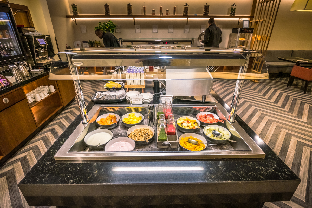 Singapore Airlines Heathrow Lounge Buffet Cold Selection