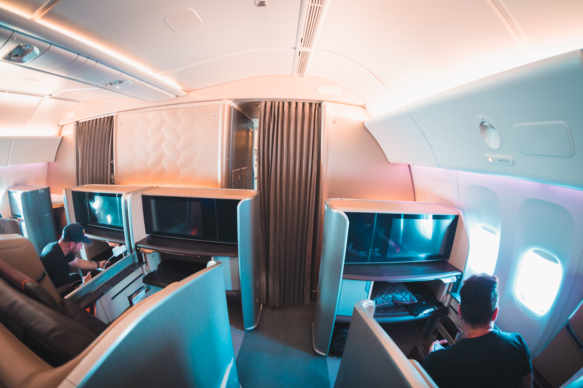 Singapore Airlines Boeing 777 First Class Cabin